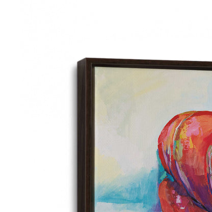 [Color:Espresso], Picture of art in a Espresso frame at an angle