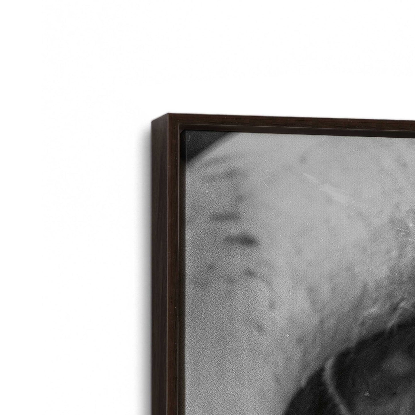 [Color:Espresso], Picture of art in a Espresso frame at an angle