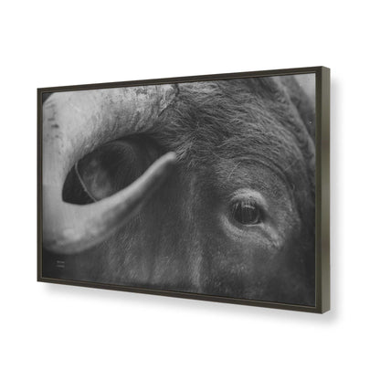 [Color:Satin Black], Picture of art in a Satin Black frame of the corner