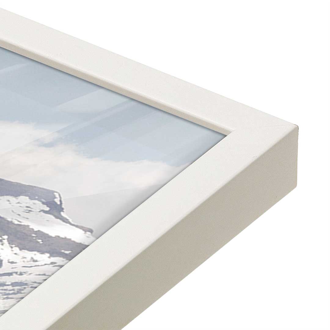 [Color:Opaque White], Picture of art in a Opaque White frame at an angle