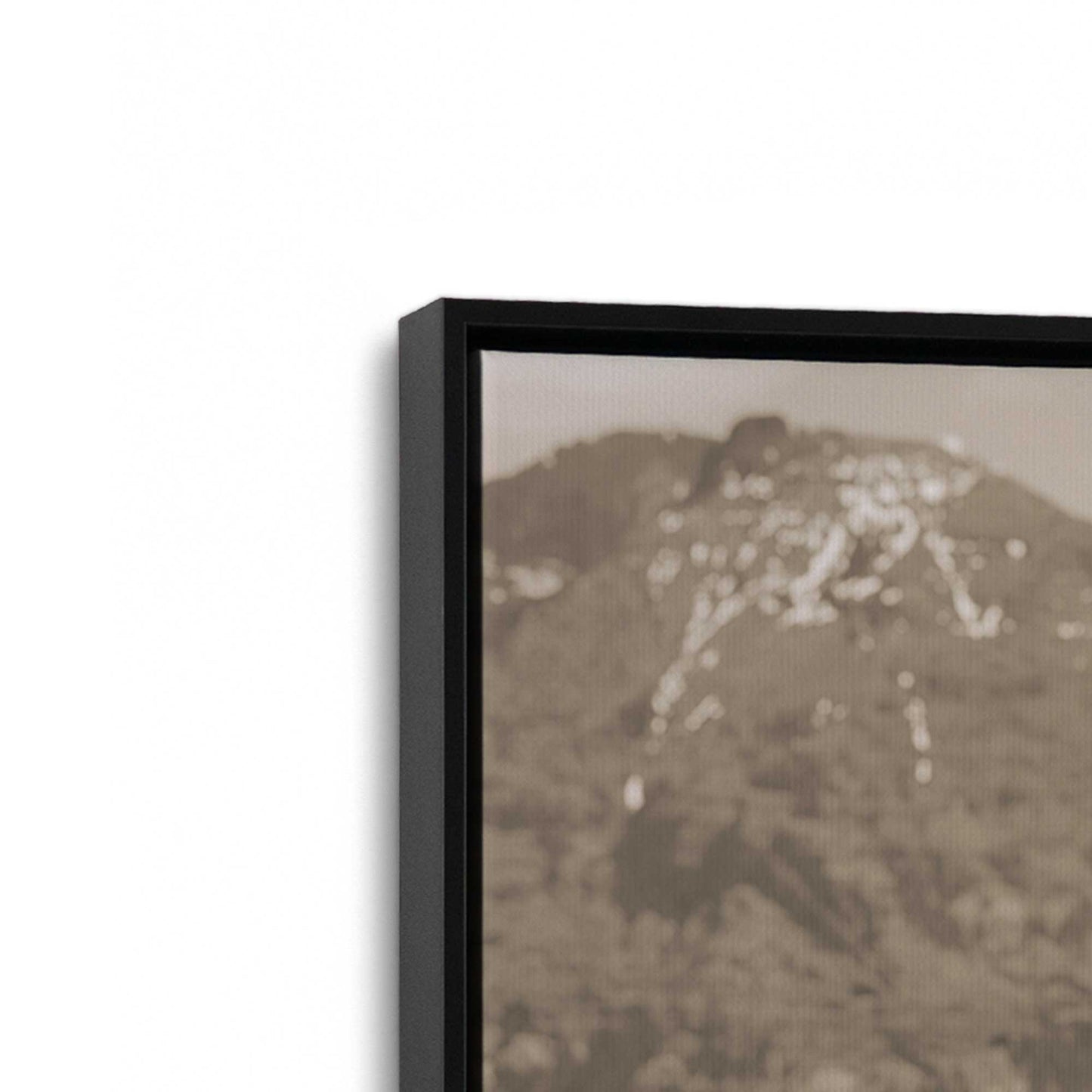 [Color:Satin Black], Picture of art in a Satin Black frame at an angle