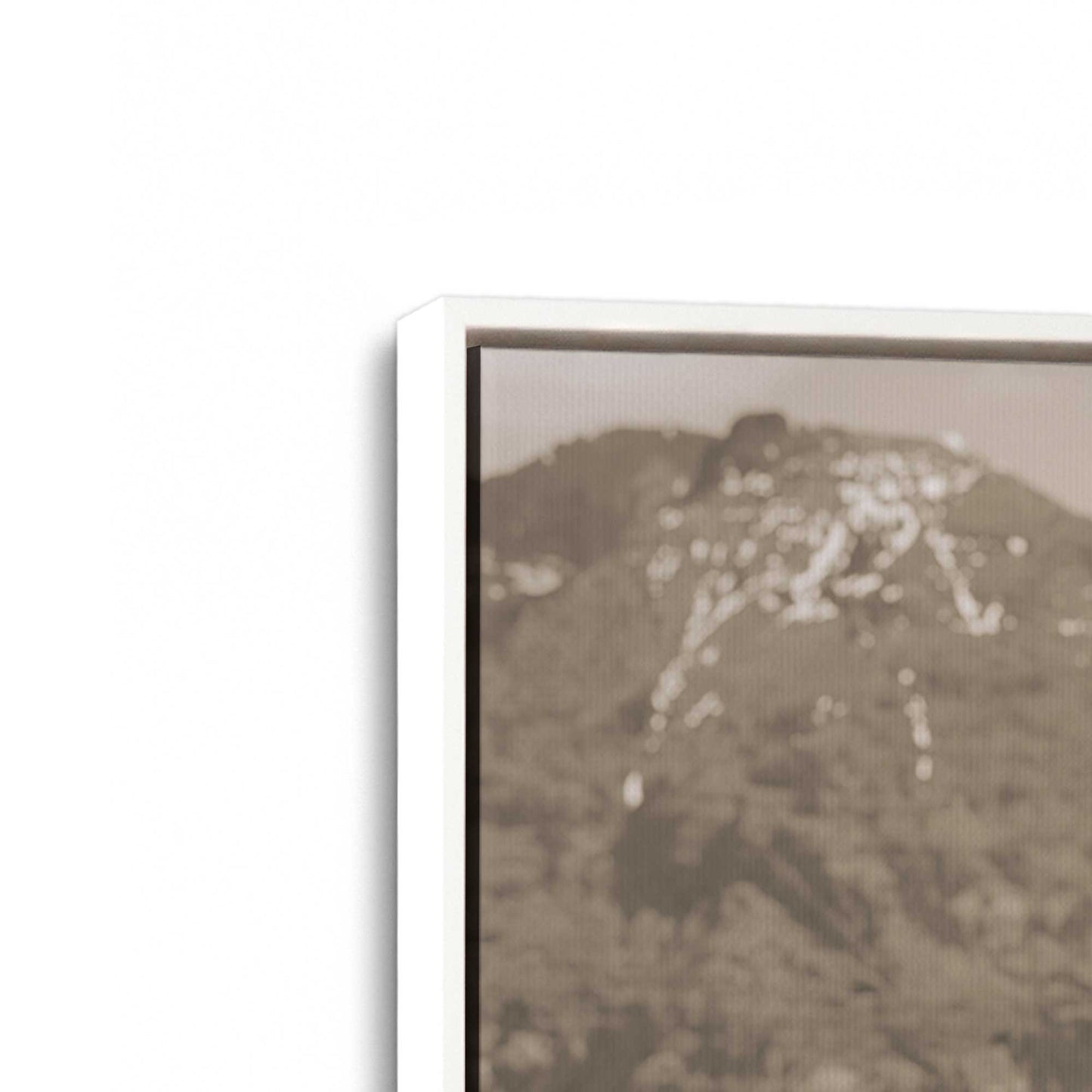 [Color:Opaque White], Picture of art in a White frame at an angle
