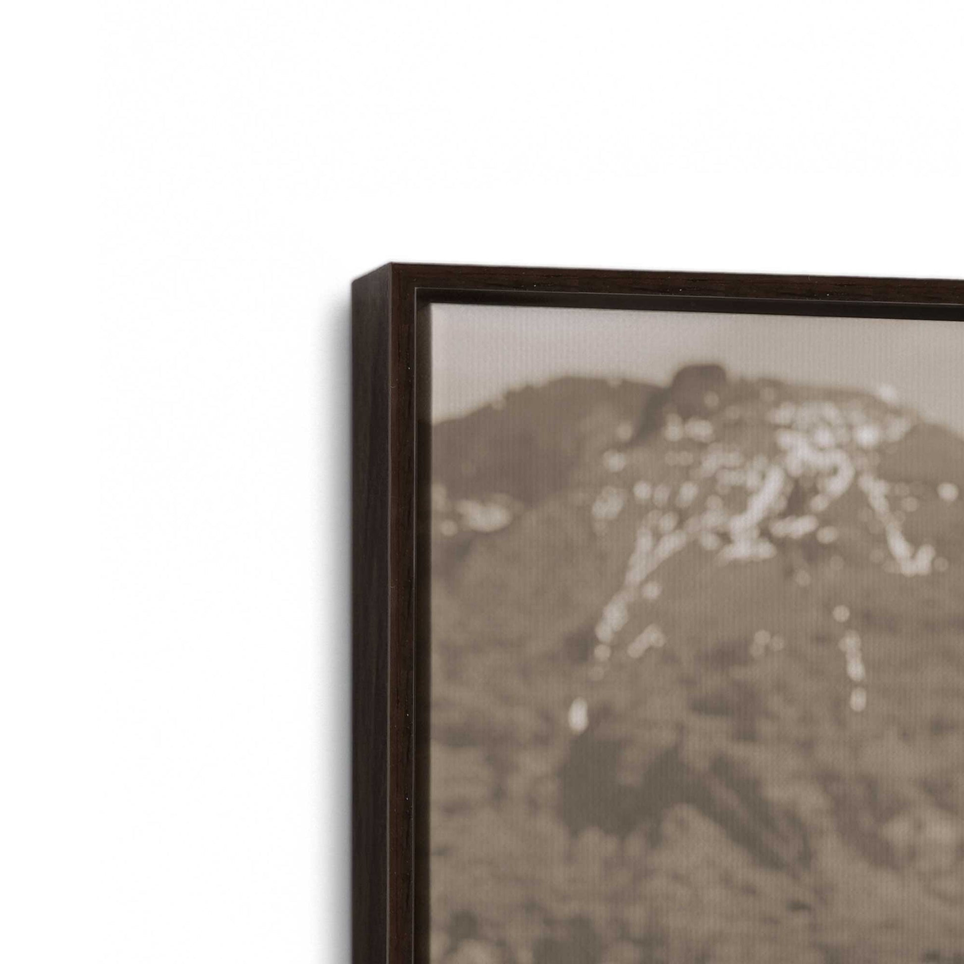 [Color:Espresso], Picture of art in a Espresso frame at an angle