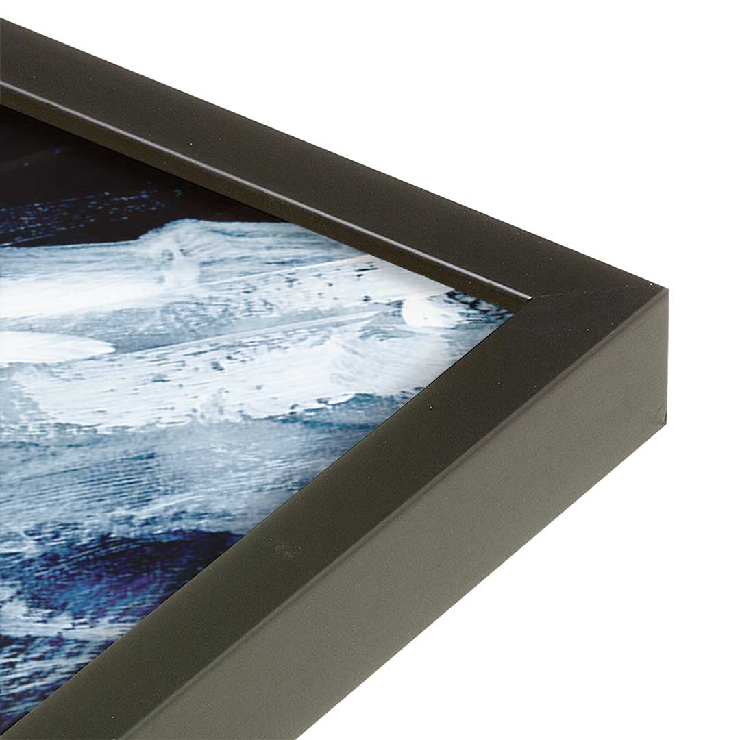 [Color:Satin Black], Picture of art in a Satin Black frame at an angle