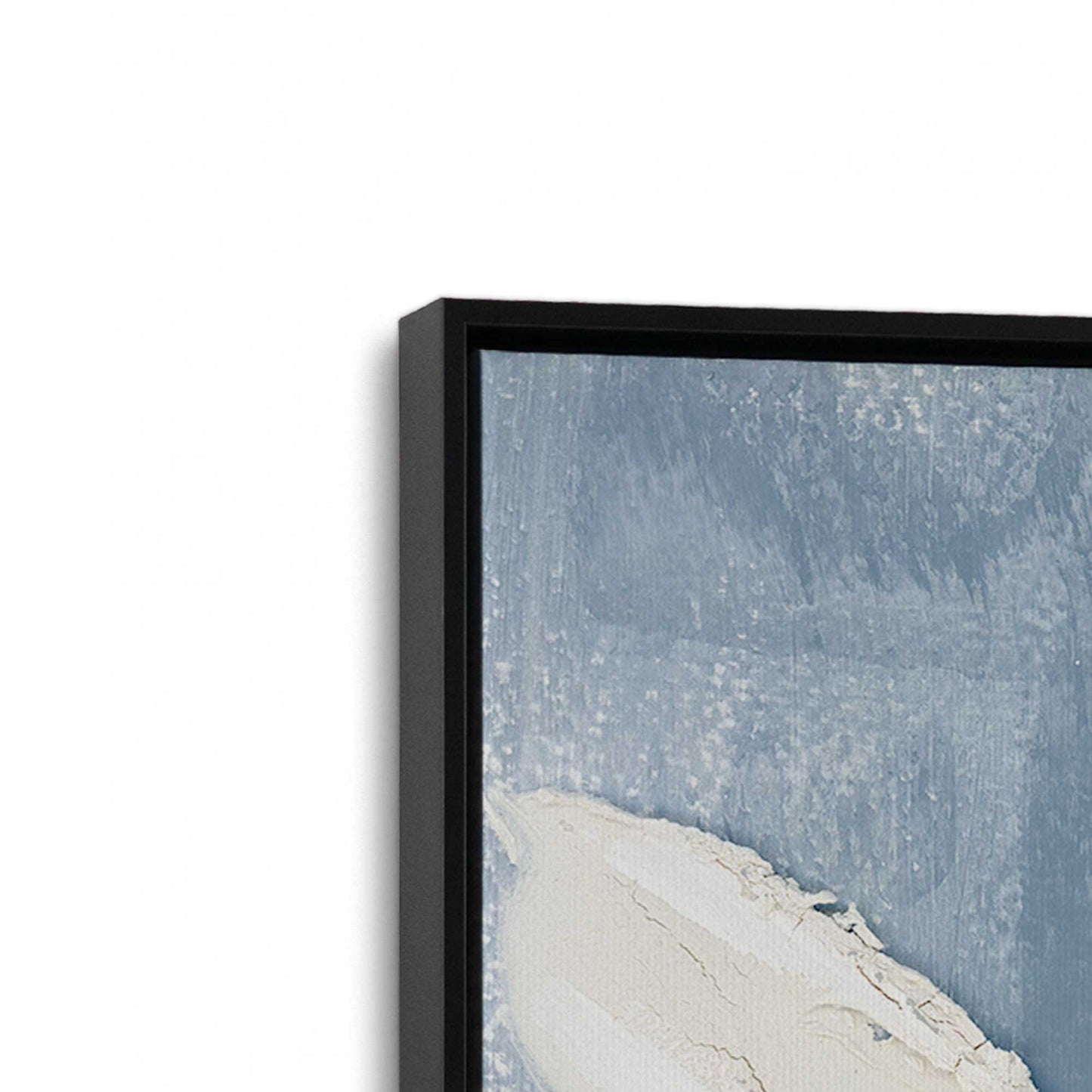 [Color:Satin Black], Picture of art in a Satin Black frame at an angle