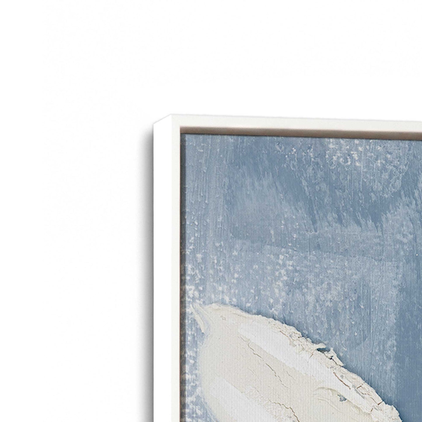 [Color:Opaque White], Picture of art in a White frame at an angle