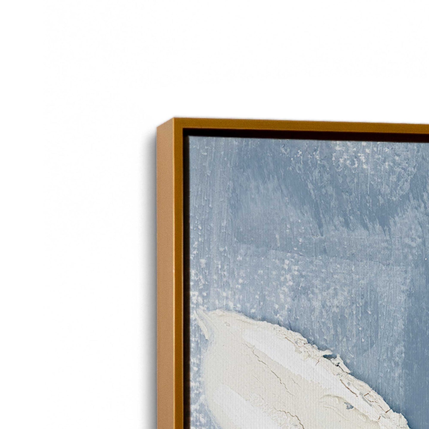 [Color:Polished Gold], Picture of art in a Polished Gold frame at an angle