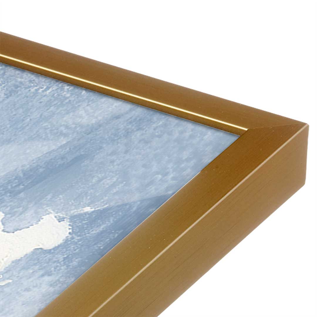 [Color:Polished Gold], Picture of art in a Polished Gold frame at an angle
