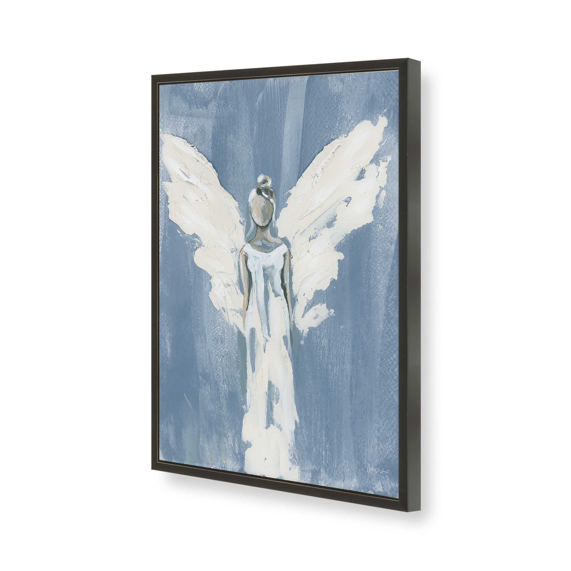 [Color:Satin Black], Picture of art in a Satin Black frame of the corner