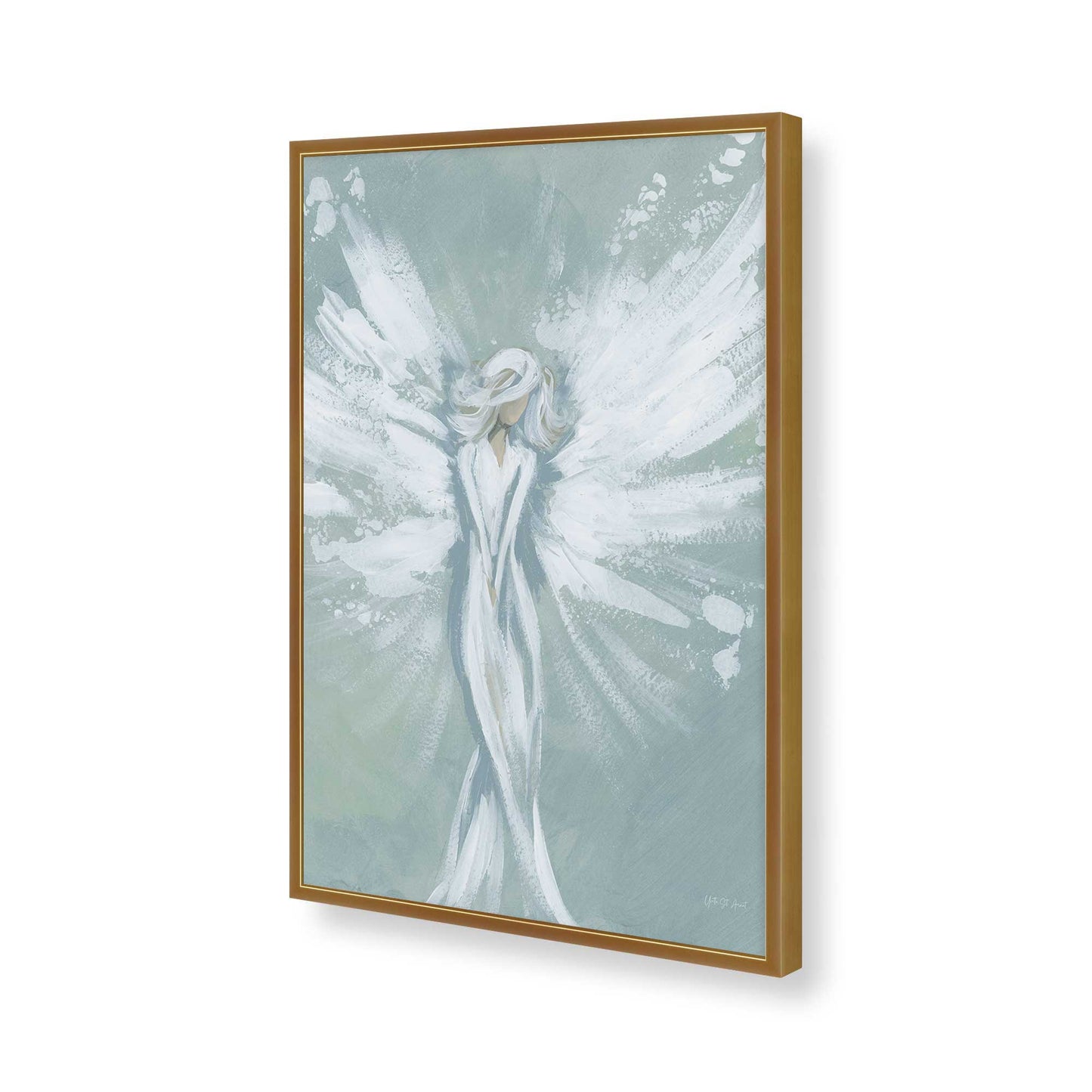 [Color:Polished Gold], Picture of art in a Polished Gold frame of the corner