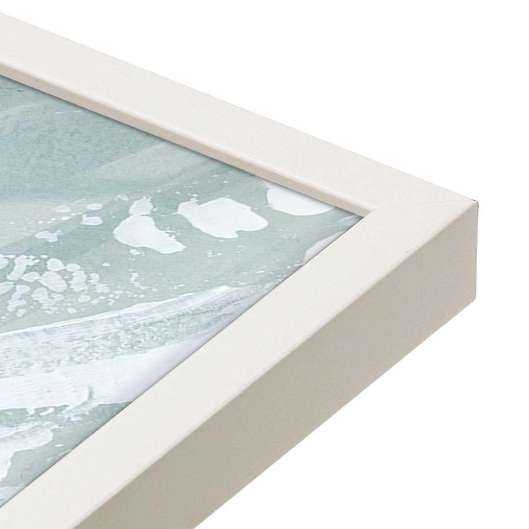 [Color:Opaque White], Picture of art in a Opaque White frame at an angle