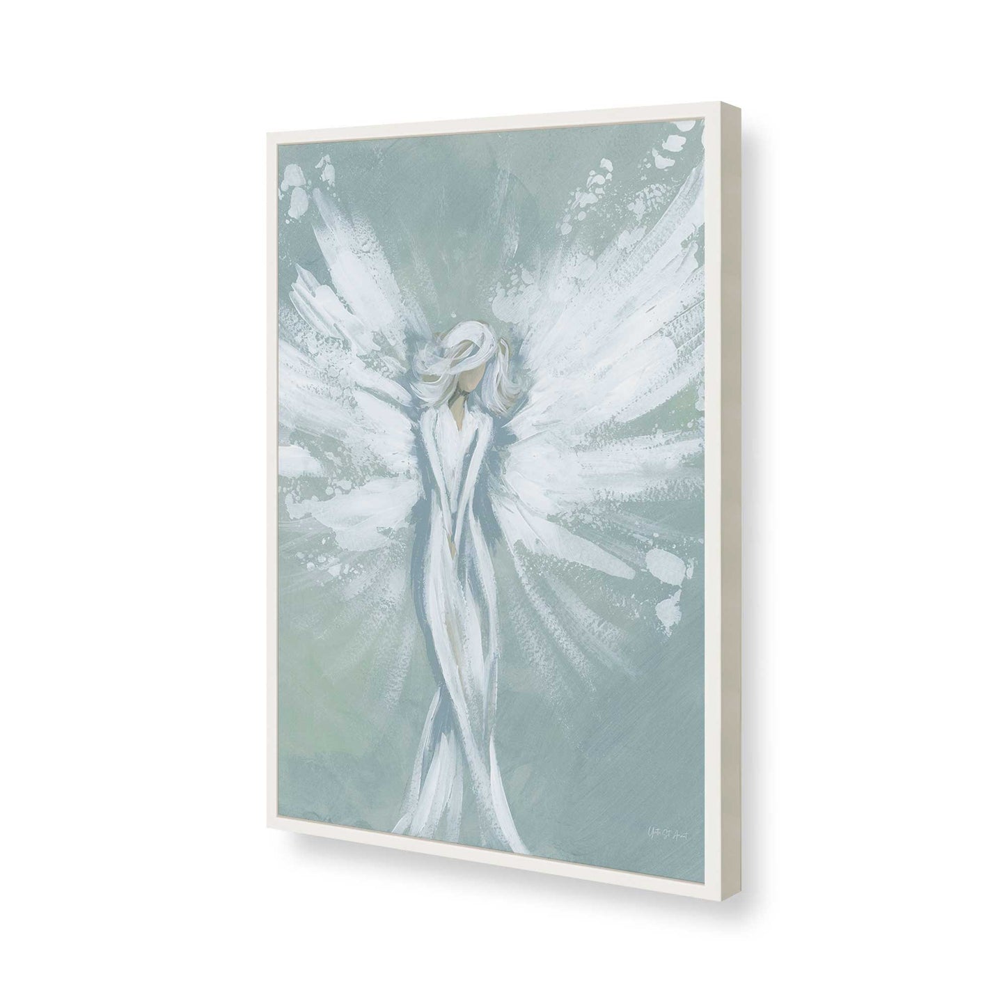 [Color:Opaque White], Picture of art in a Opaque White frame of the corner