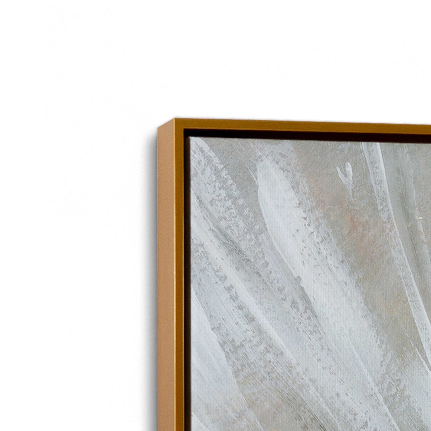 [Color:Polished Gold], Picture of art in a Polished Gold frame at an angle