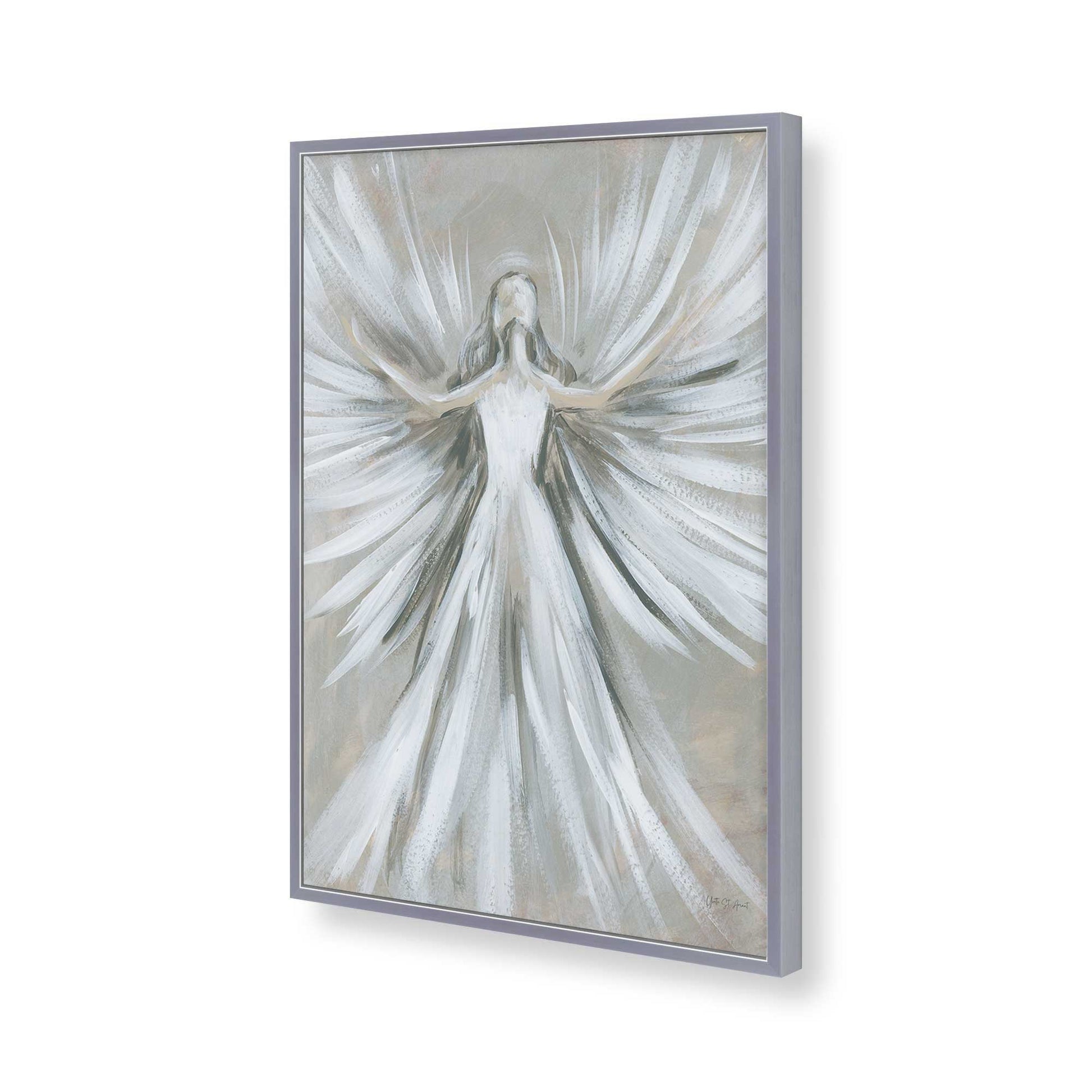 [Color:Polished Chrome], Picture of art in a Polished Chrome frame of the corner