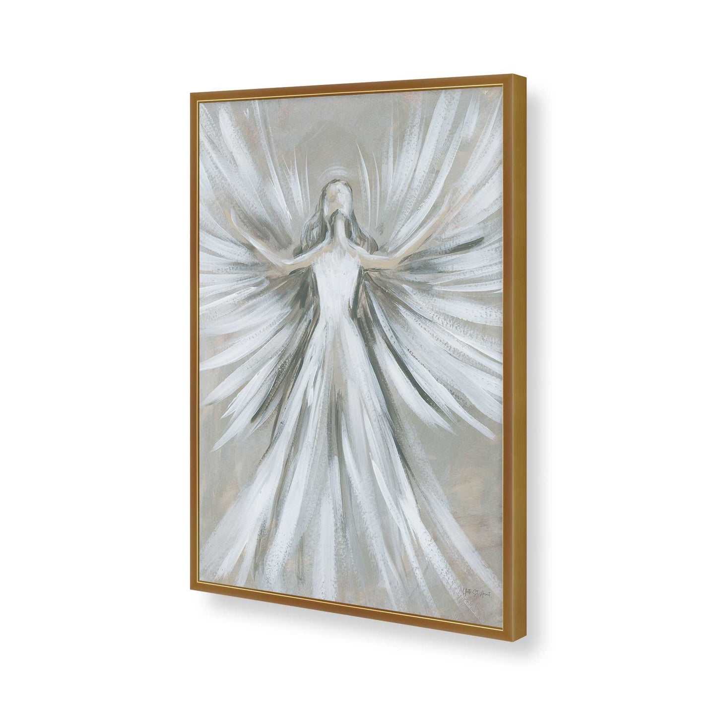 [Color:Polished Gold], Picture of art in a Polished Gold frame of the corner