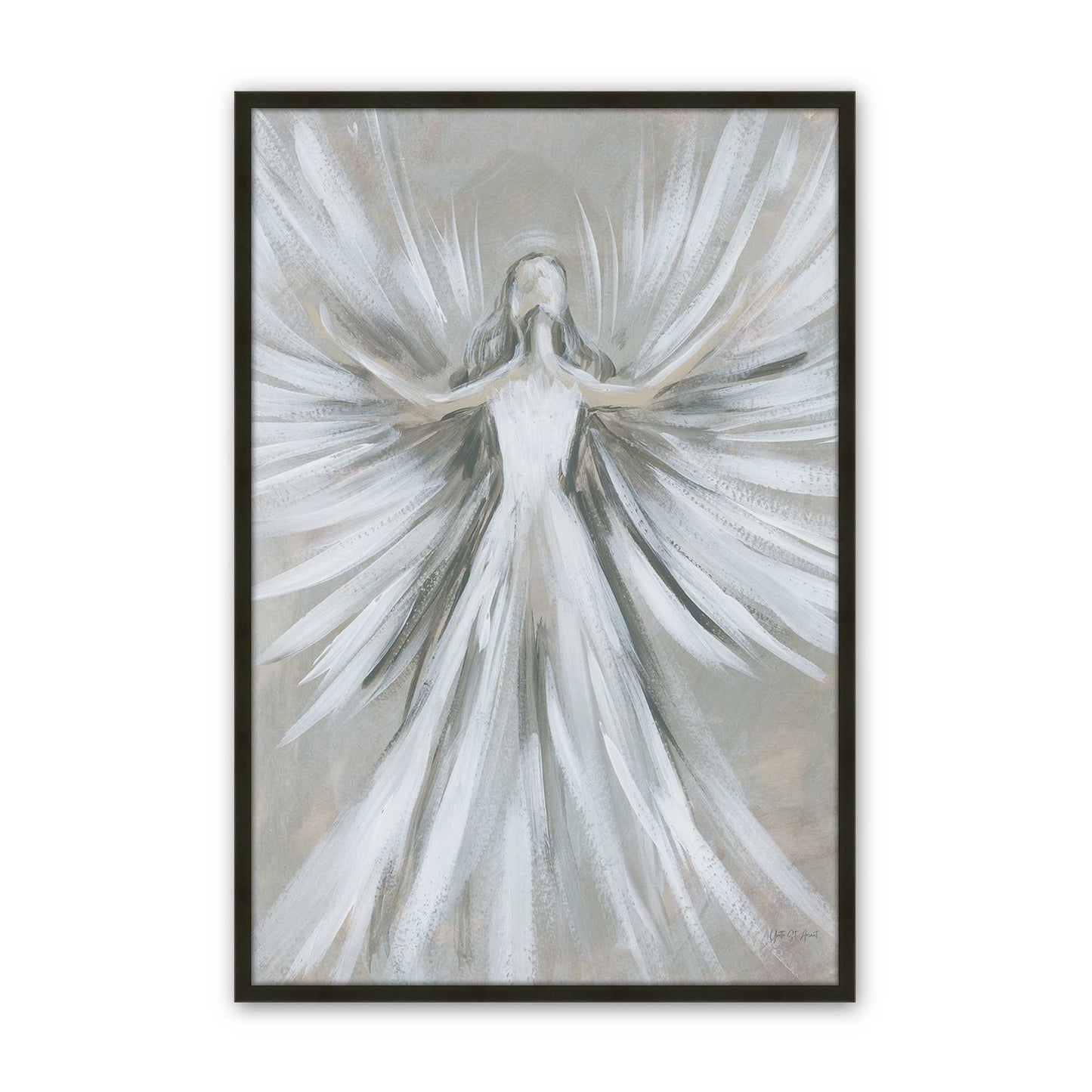 [Color:Satin Black], Picture of art in a Satin Black frame