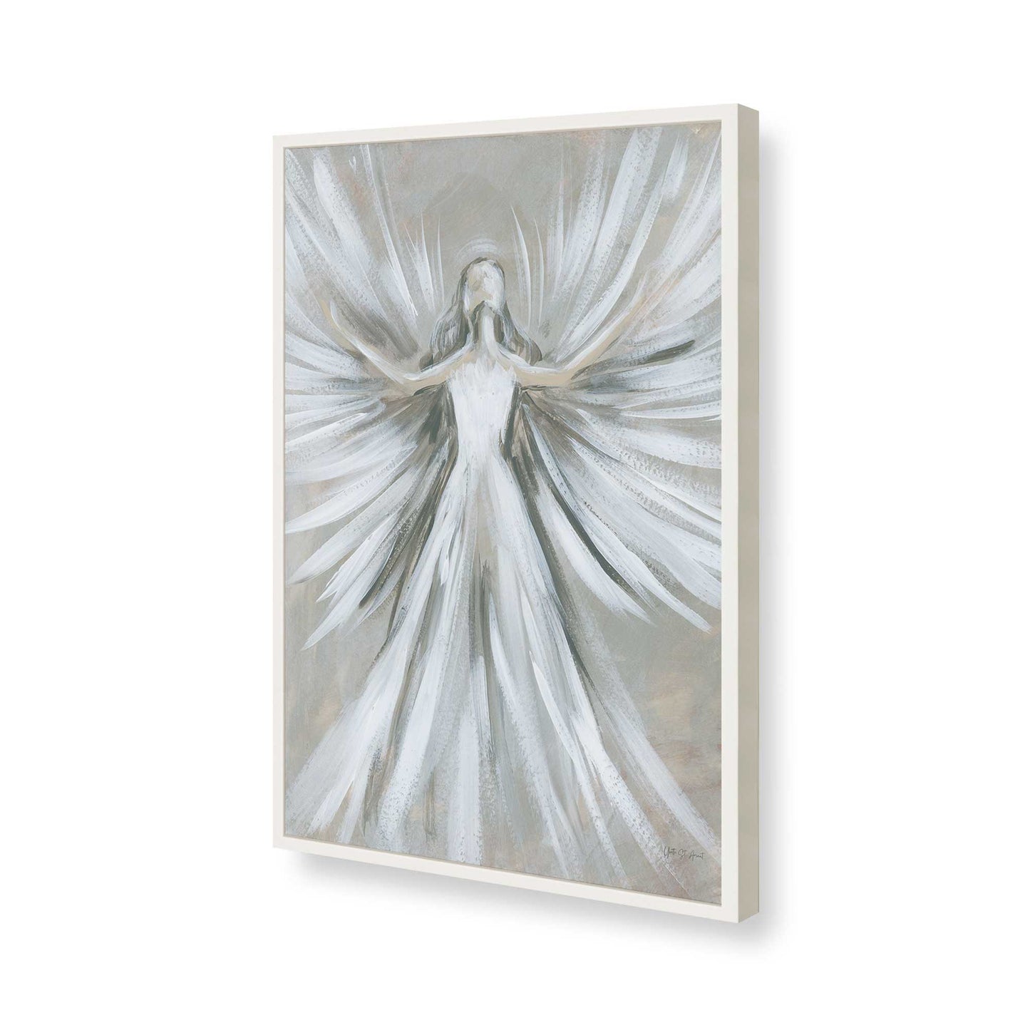 [Color:Opaque White], Picture of art in a Opaque White frame of the corner