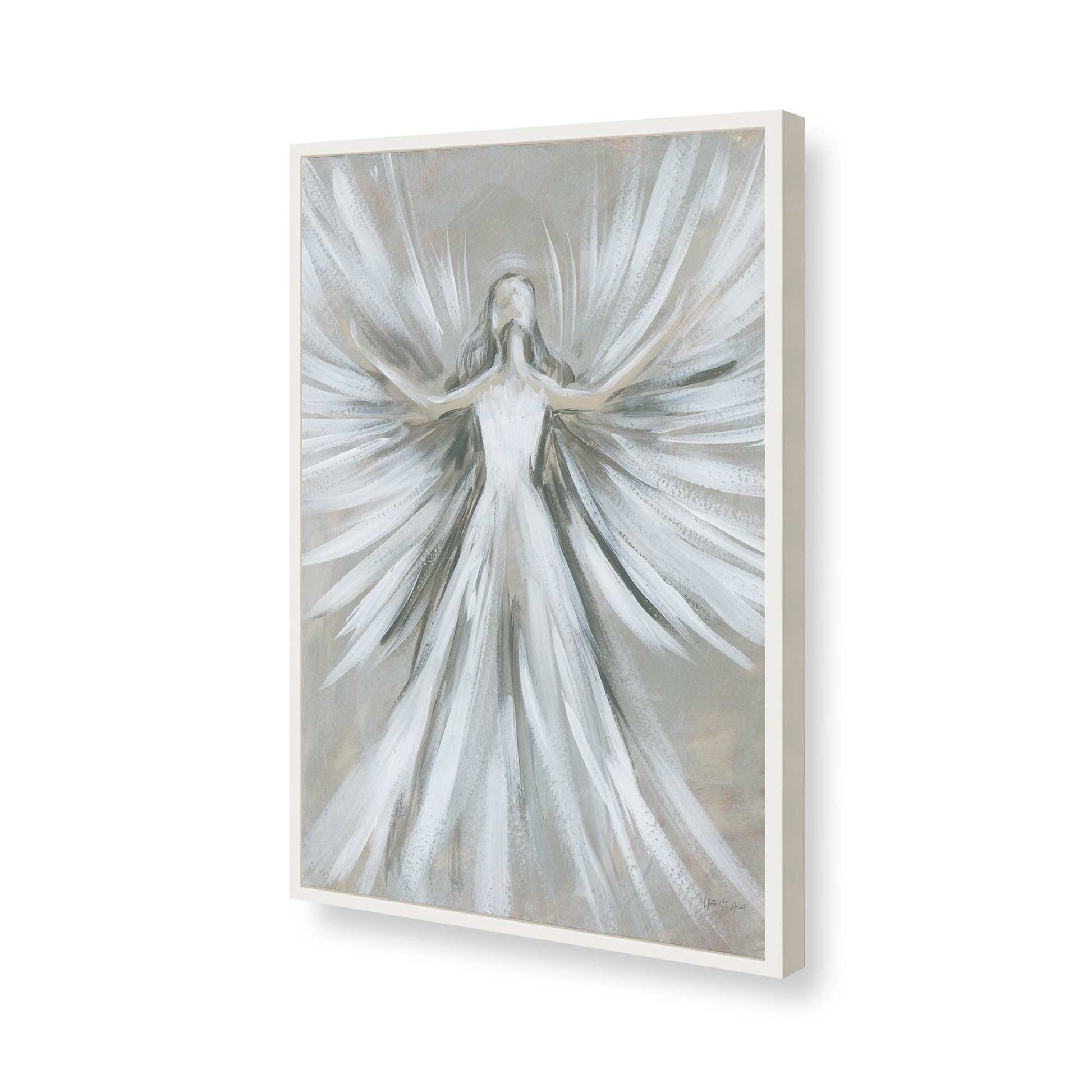 [Color:Opaque White], Picture of art in a Opaque White frame of the corner
