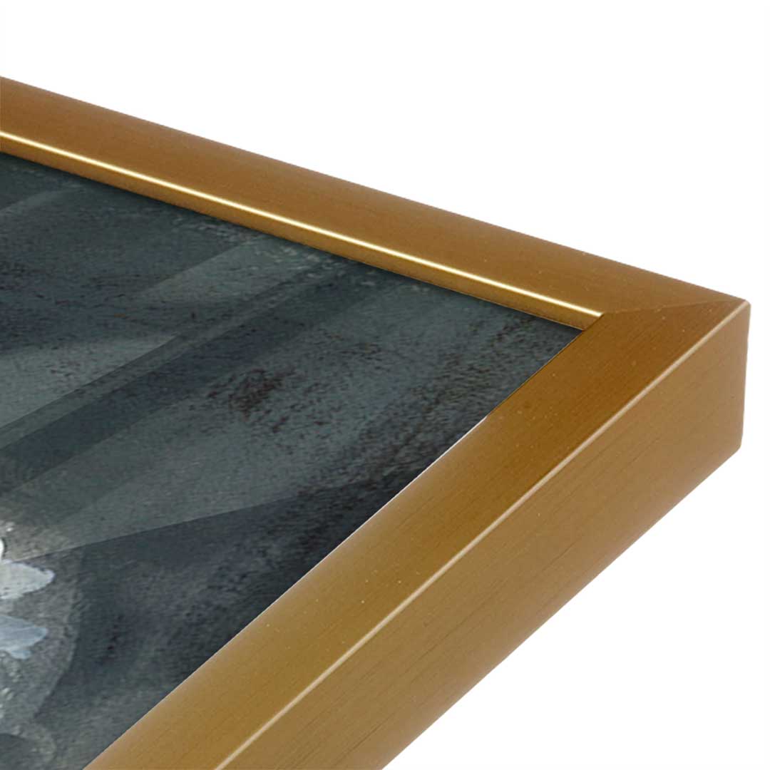 [Color:Polished Gold], Picture of art in a Polished Gold frame at an angle