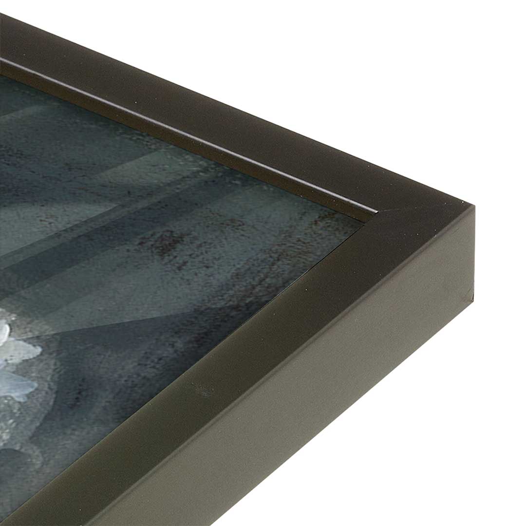 [Color:Satin Black], Picture of art in a Satin Black frame at an angle