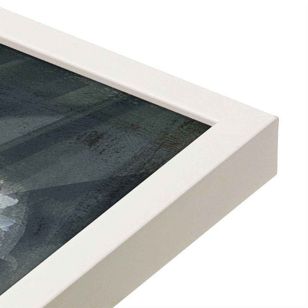 [Color:Opaque White], Picture of art in a Opaque White frame at an angle