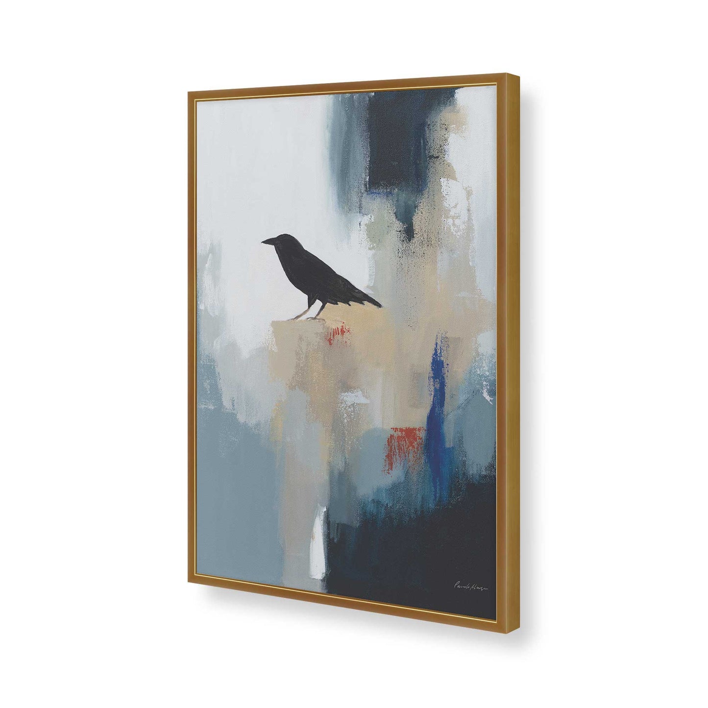 [Color:Polished Gold], Picture of art in a Polished Gold frame of the corner