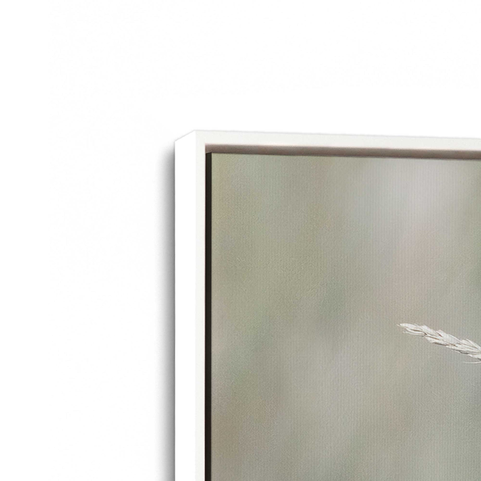 [Color:Opaque White], Picture of art in a White frame at an angle