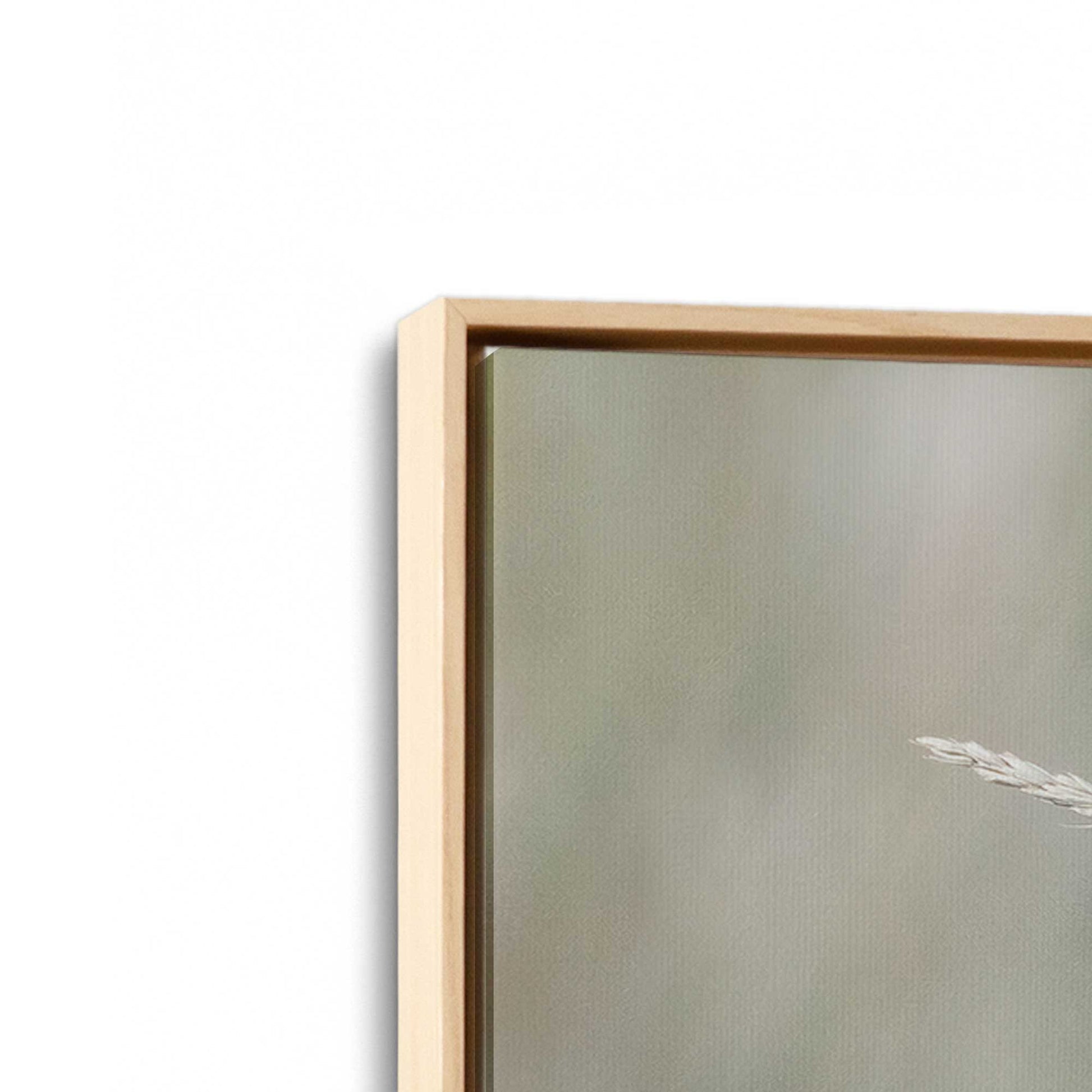 [Color:American Maple], Picture of art in a American Maple frame at an angle