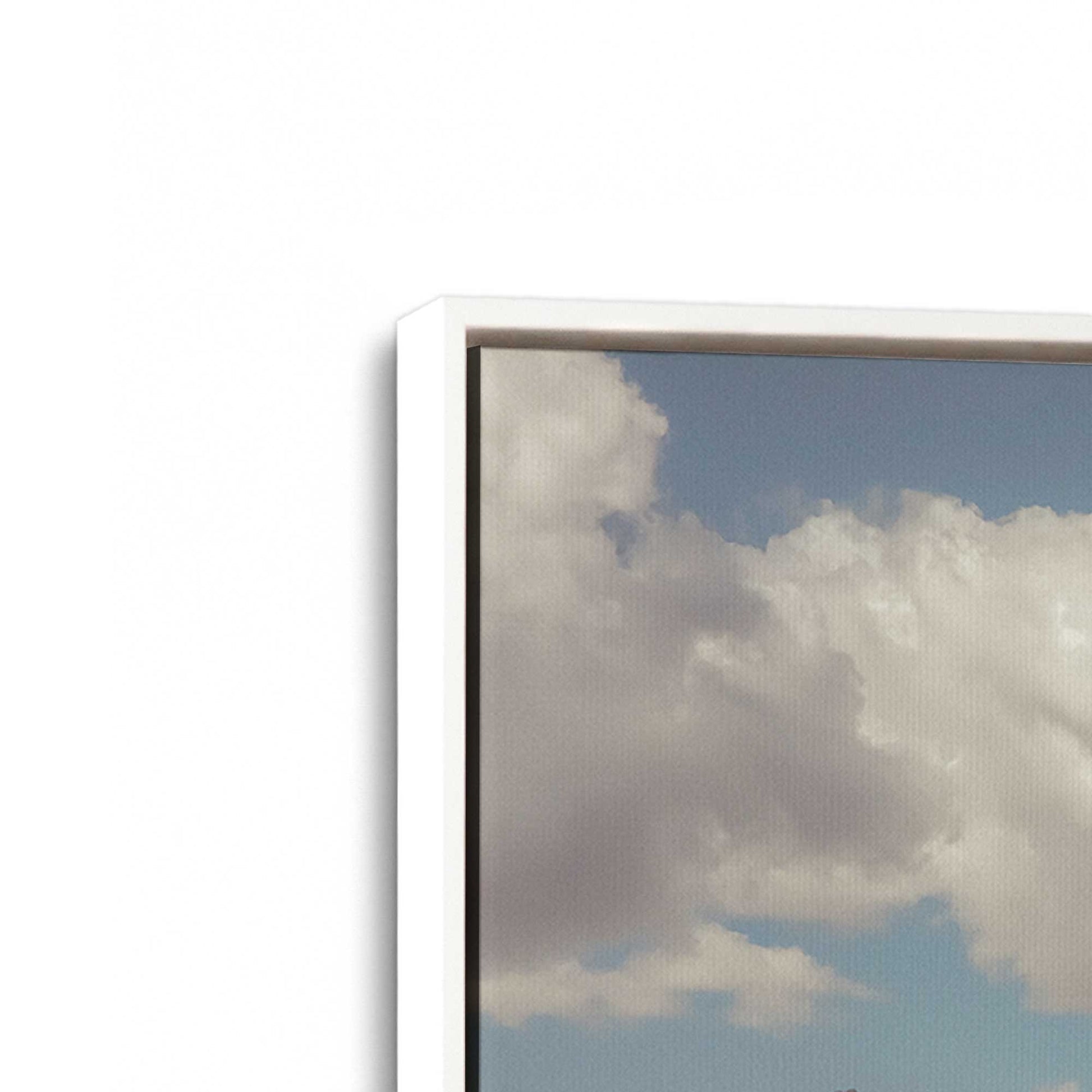 [Color:Opaque White], Picture of art in a White frame at an angle