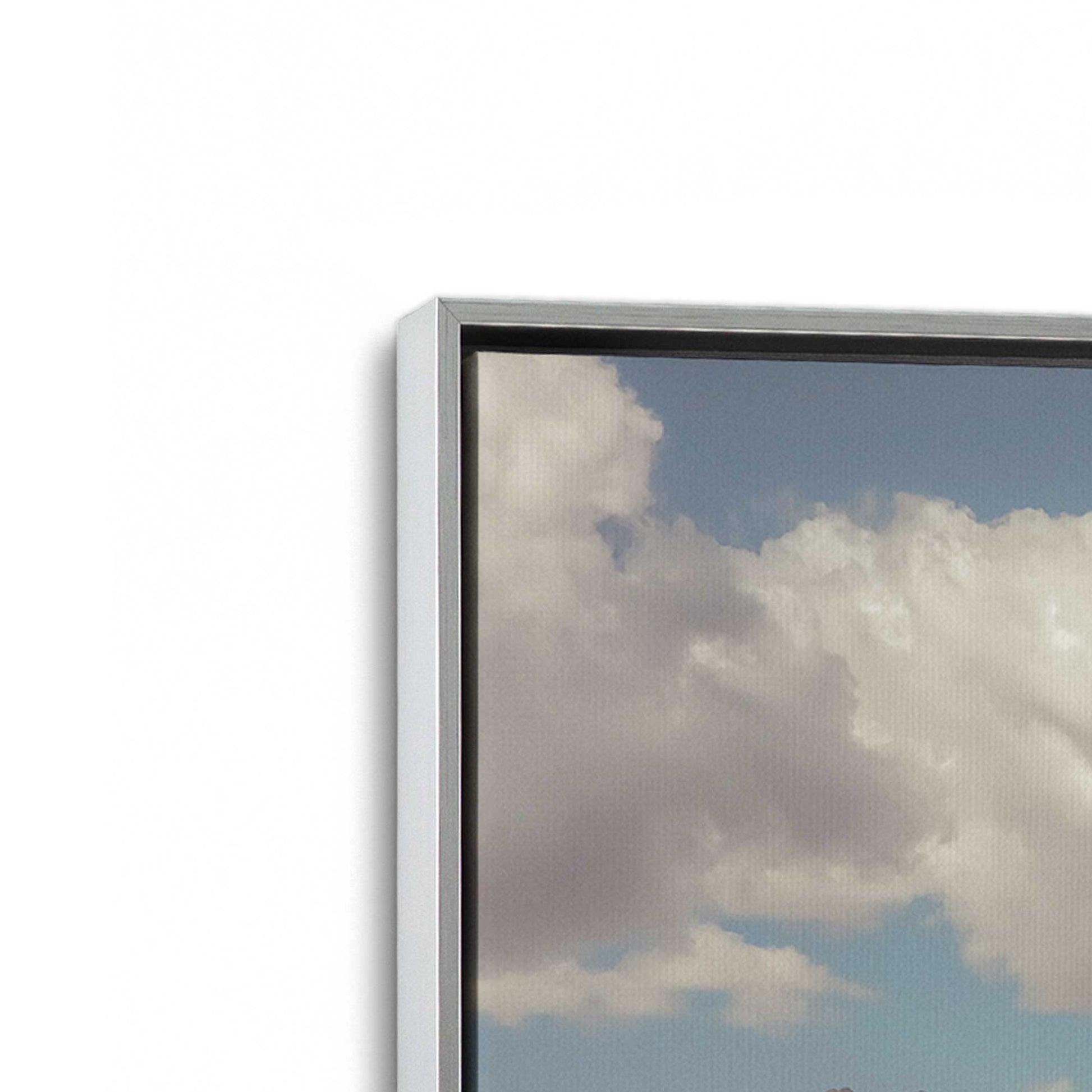 [Color:Polished Chrome], Picture of art in a Polished Chrome frame at an angle