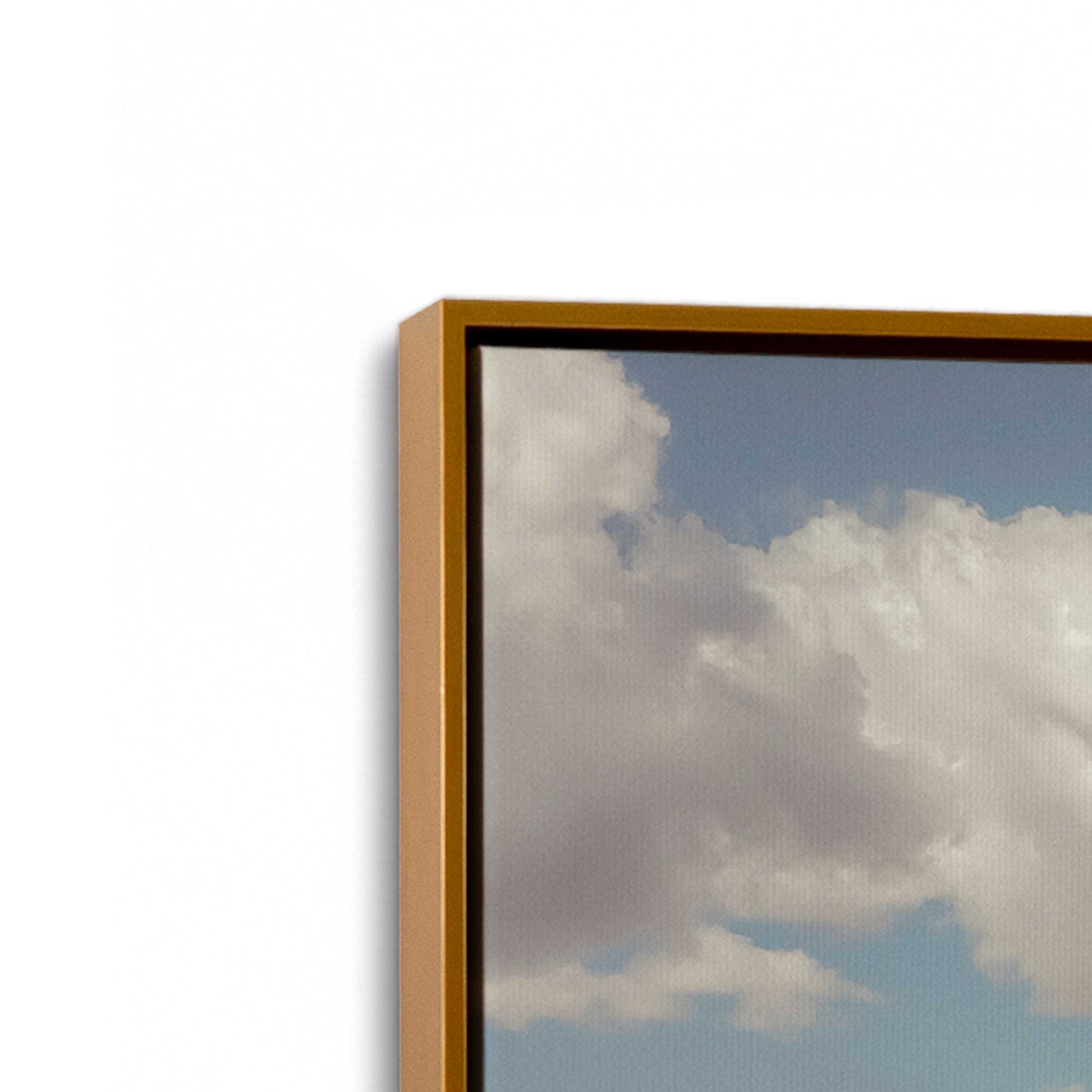[Color:Polished Gold], Picture of art in a Polished Gold frame at an angle