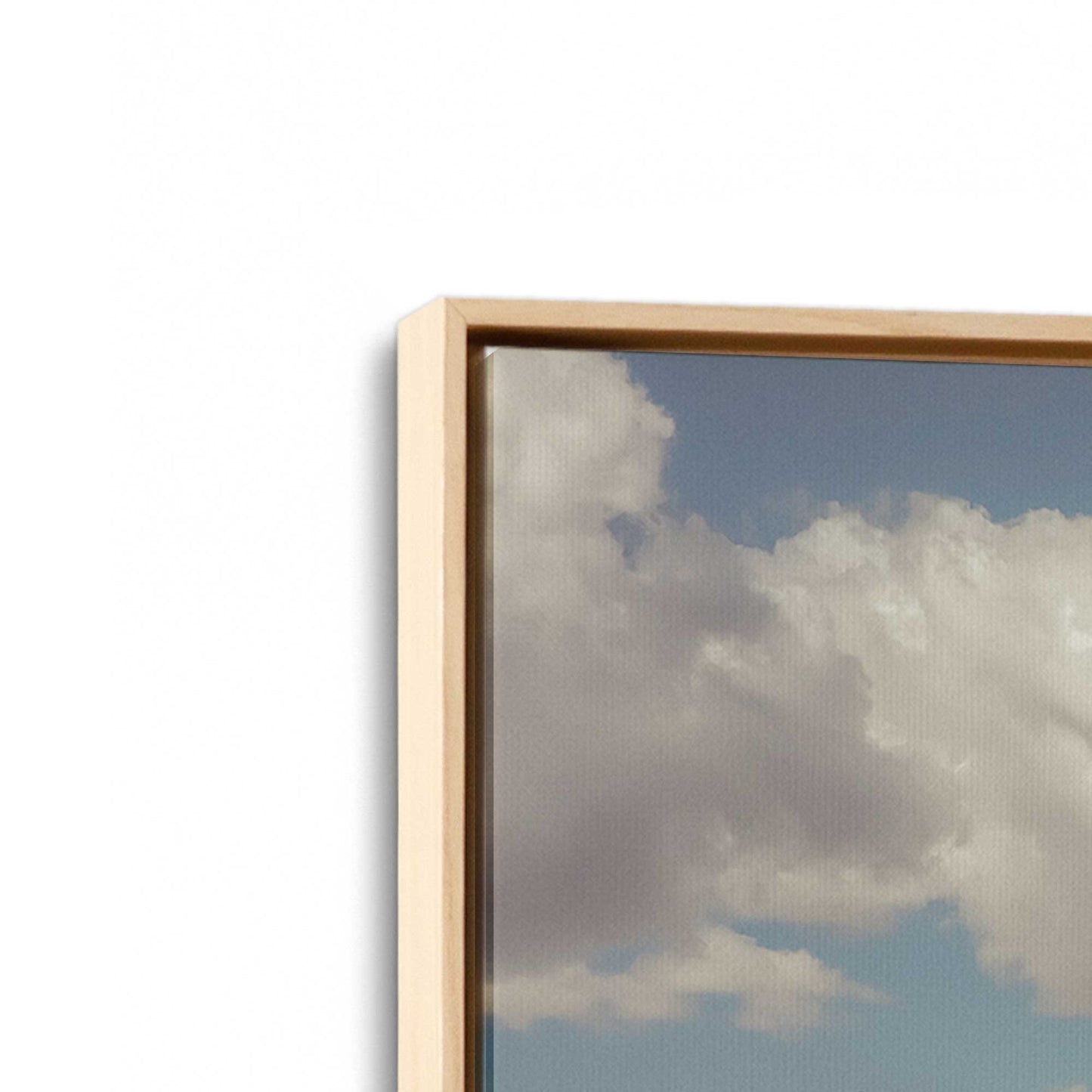[Color:American Maple], Picture of art in a American Maple frame at an angle