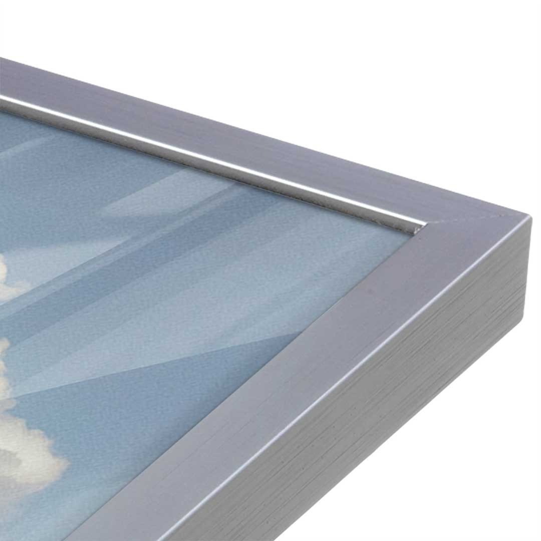 [Color:Polished Chrome], Picture of art in a Polished Chrome frame at an angle