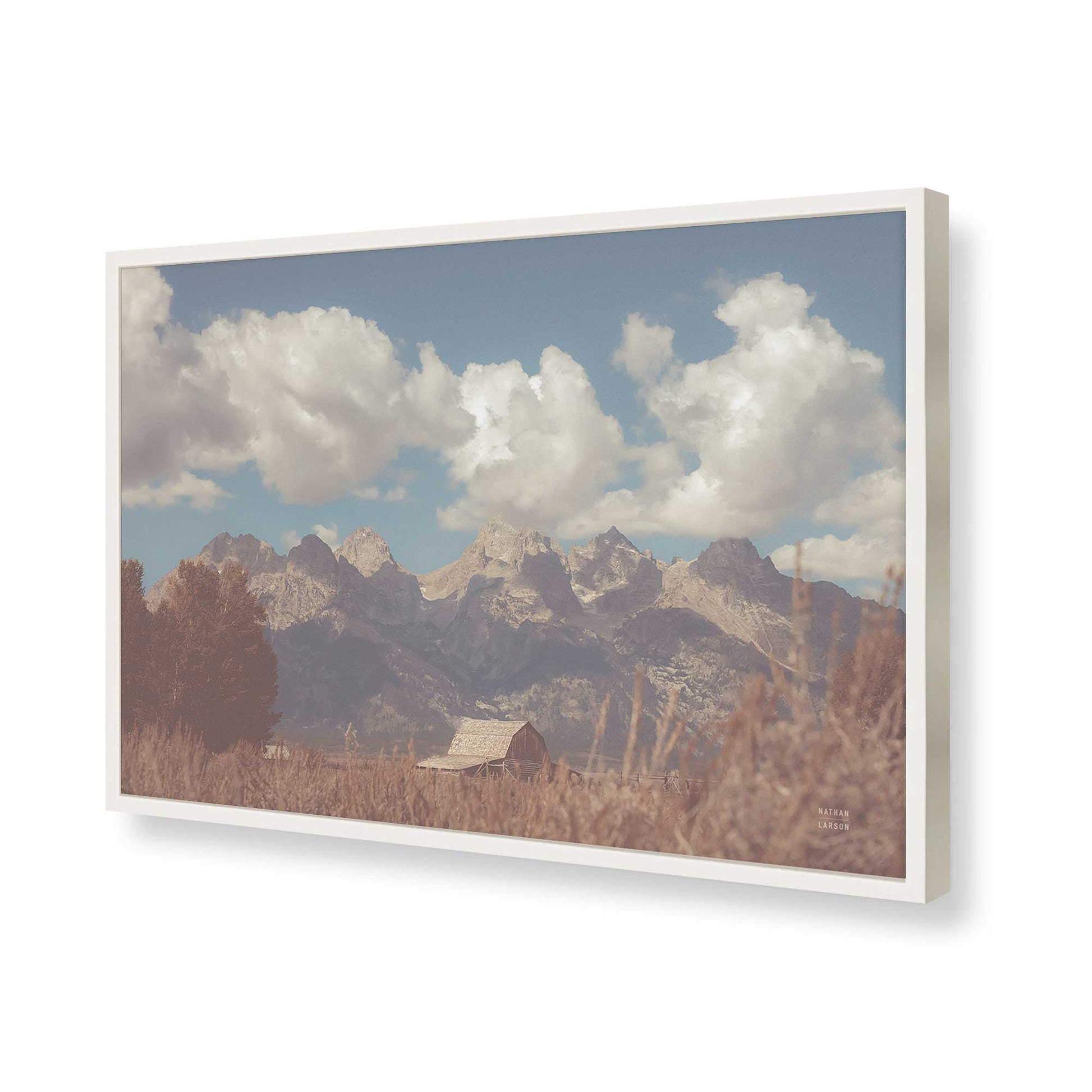 [Color:Opaque White], Picture of art in a Opaque White frame of the corner
