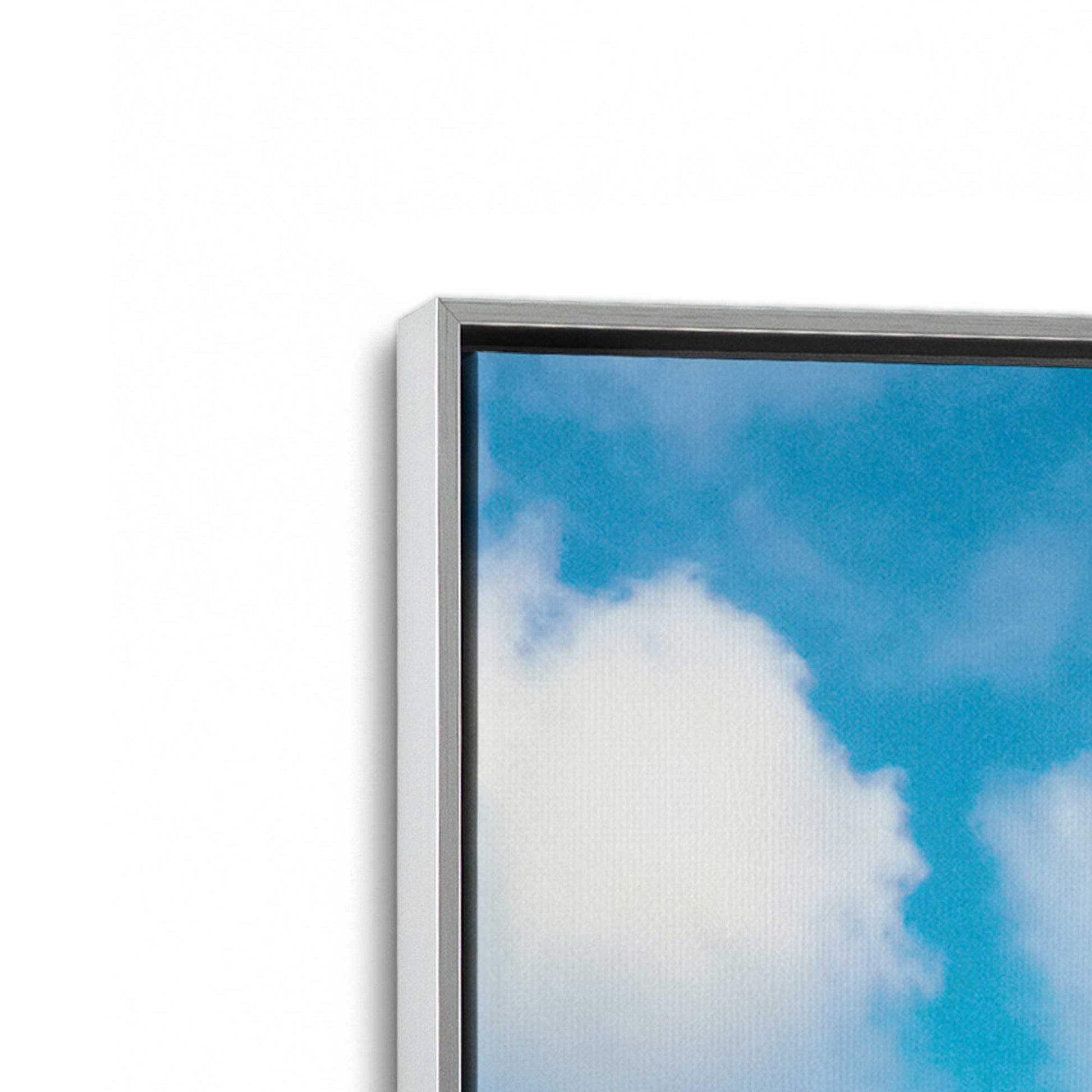 [Color:Polished Chrome], Picture of art in a Polished Chrome frame at an angle