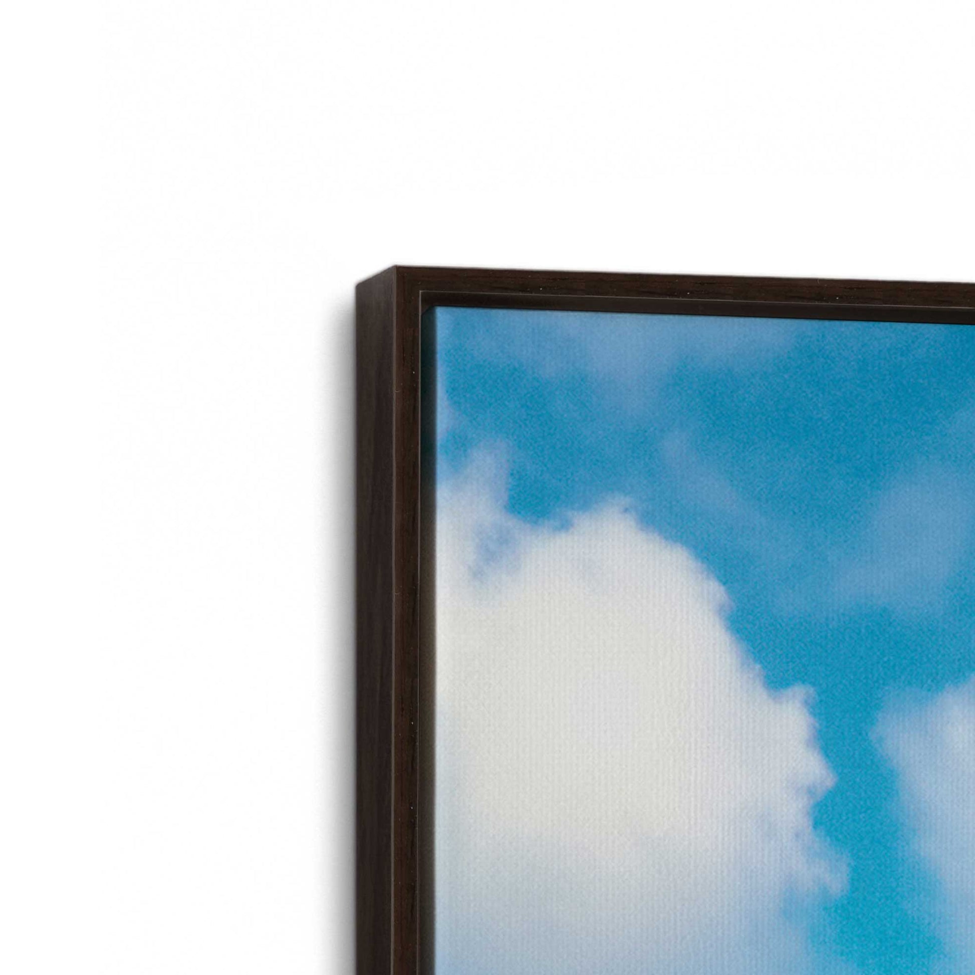 [Color:Espresso], Picture of art in a Espresso frame at an angle