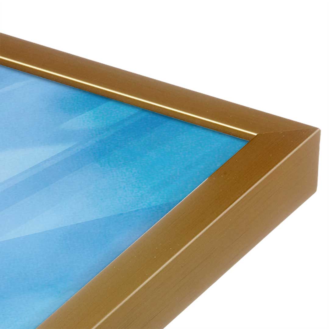 [Color:Polished Gold], Picture of art in a Polished Gold frame at an angle