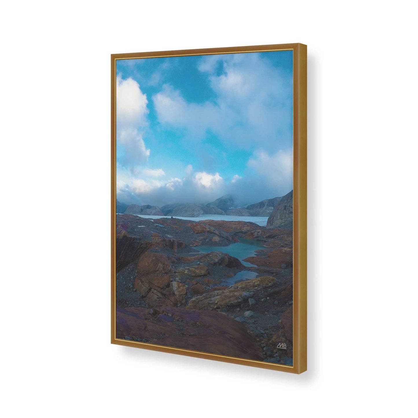 [Color:Polished Gold], Picture of art in a Polished Gold frame of the corner