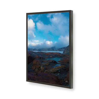 [Color:Satin Black], Picture of art in a Satin Black frame of the corner