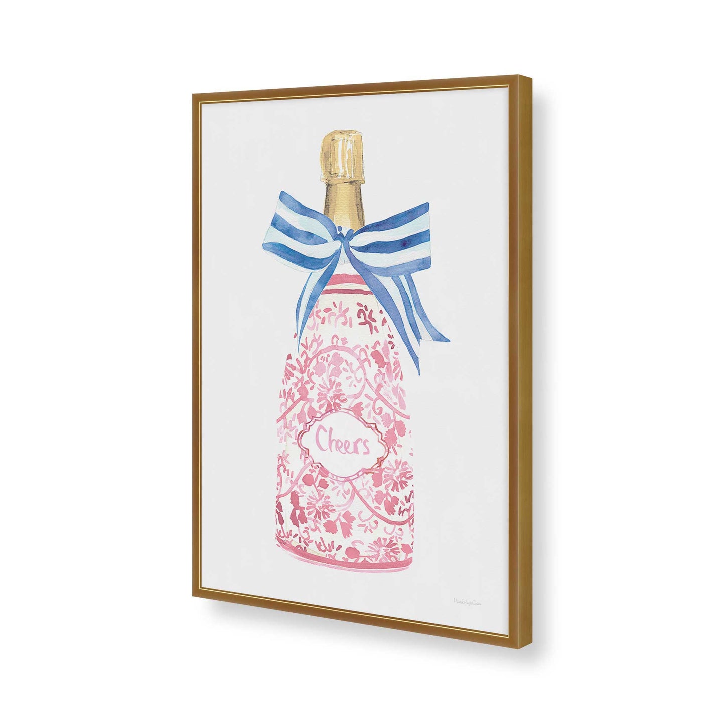 [Color:Polished Gold], Picture of art in a Polished Gold frame of the corner