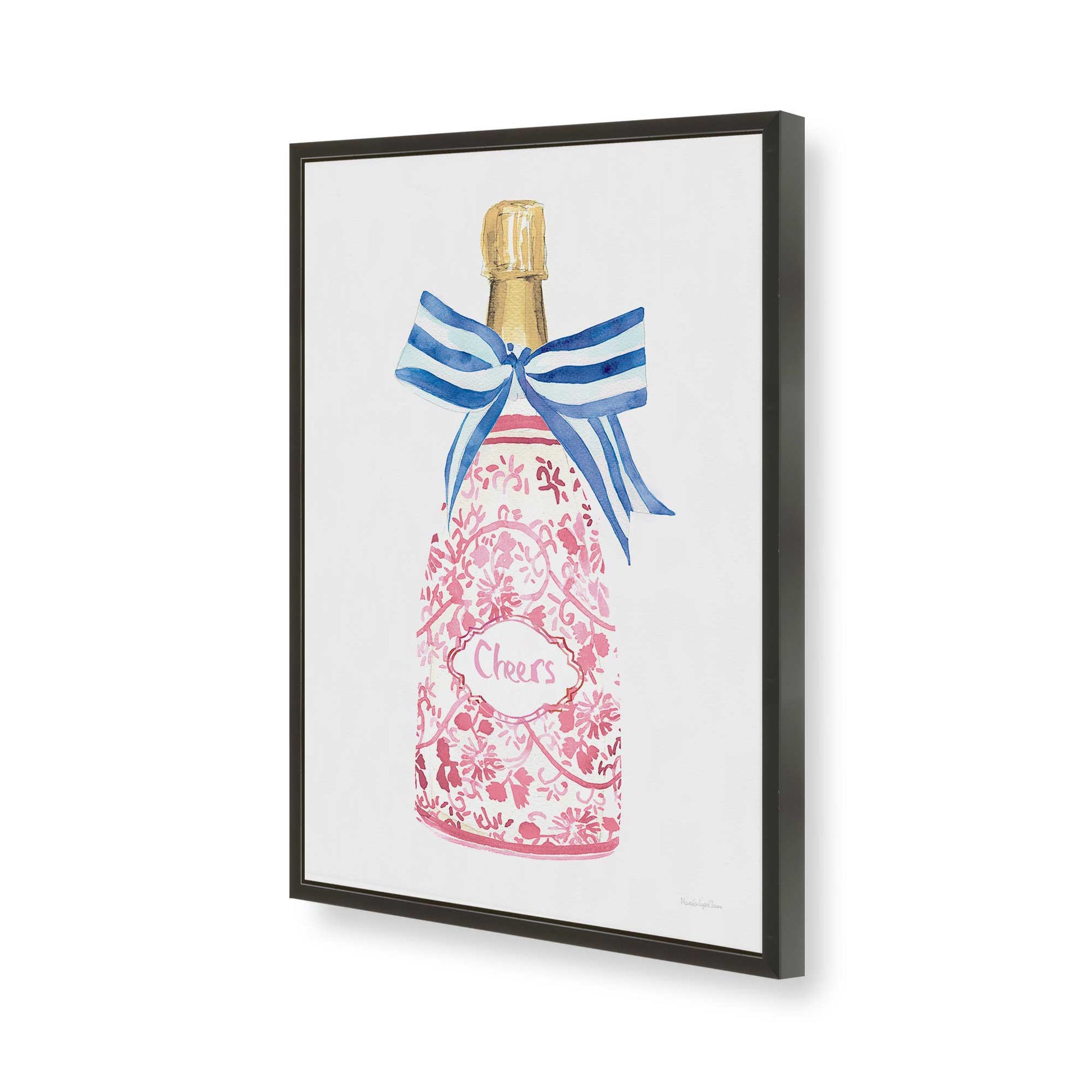 [Color:Satin Black], Picture of art in a Satin Black frame of the corner
