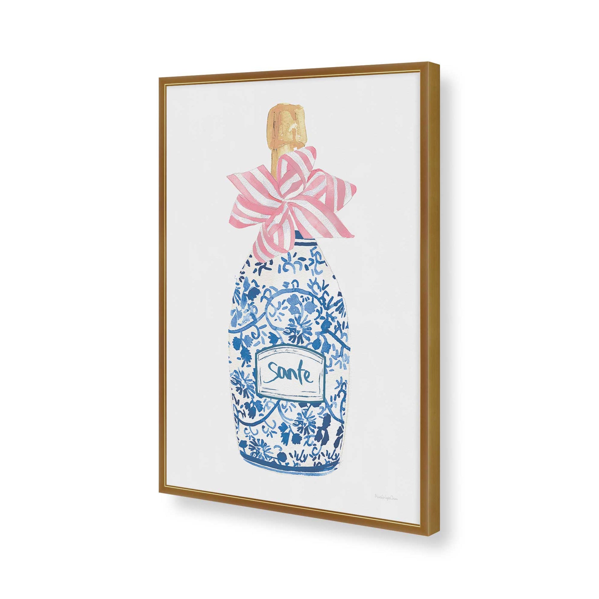 [Color:Polished Gold], Picture of art in a Polished Gold frame of the corner