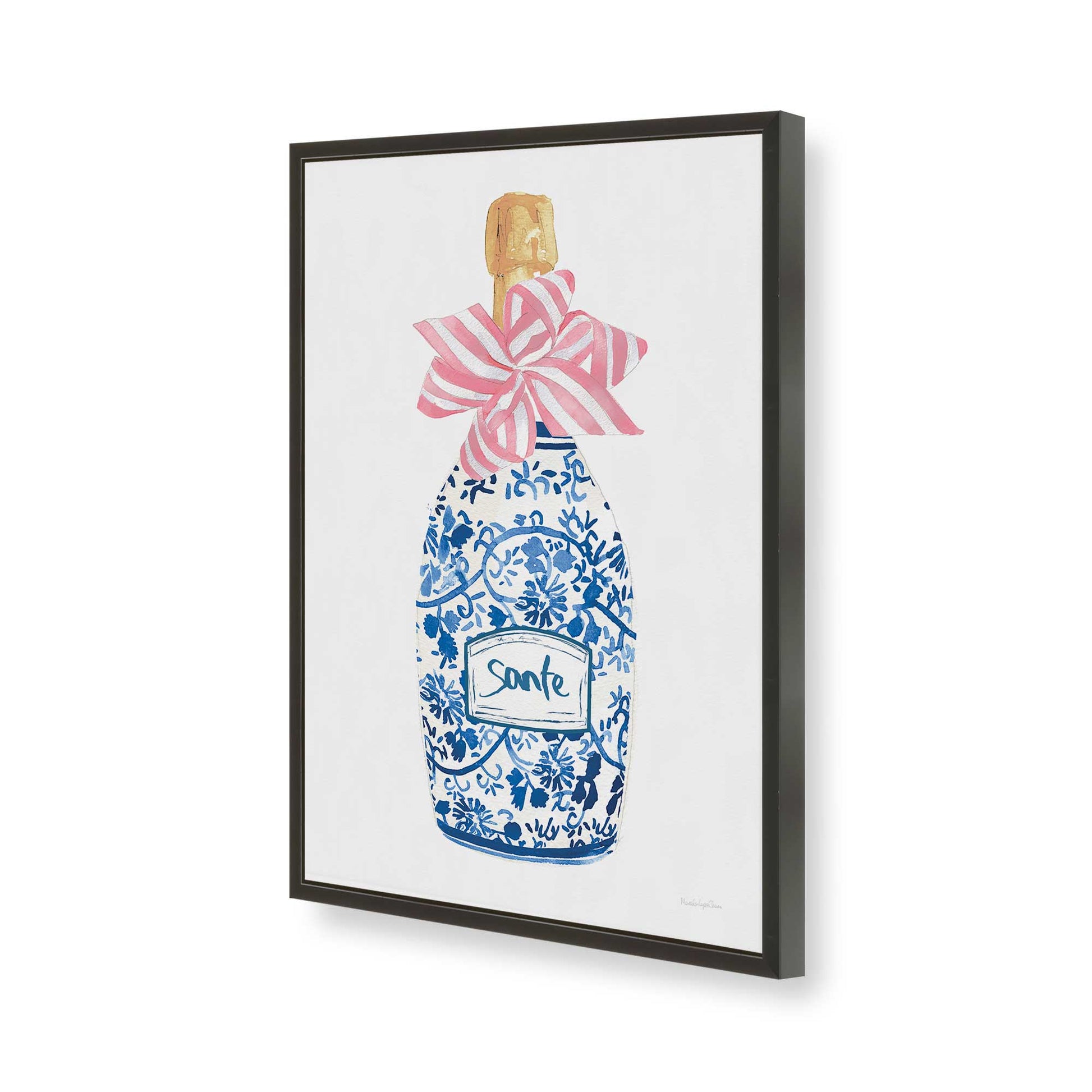 [Color:Satin Black], Picture of art in a Satin Black frame of the corner