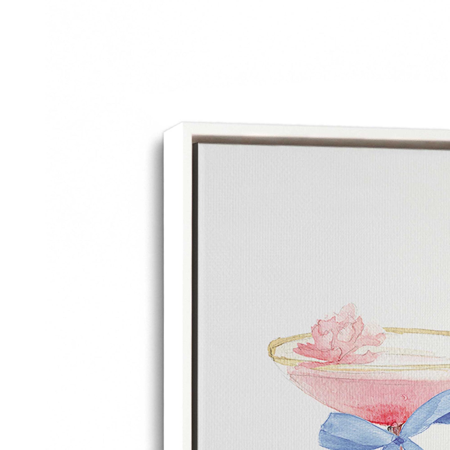 [Color:Opaque White], Picture of art in a White frame at an angle