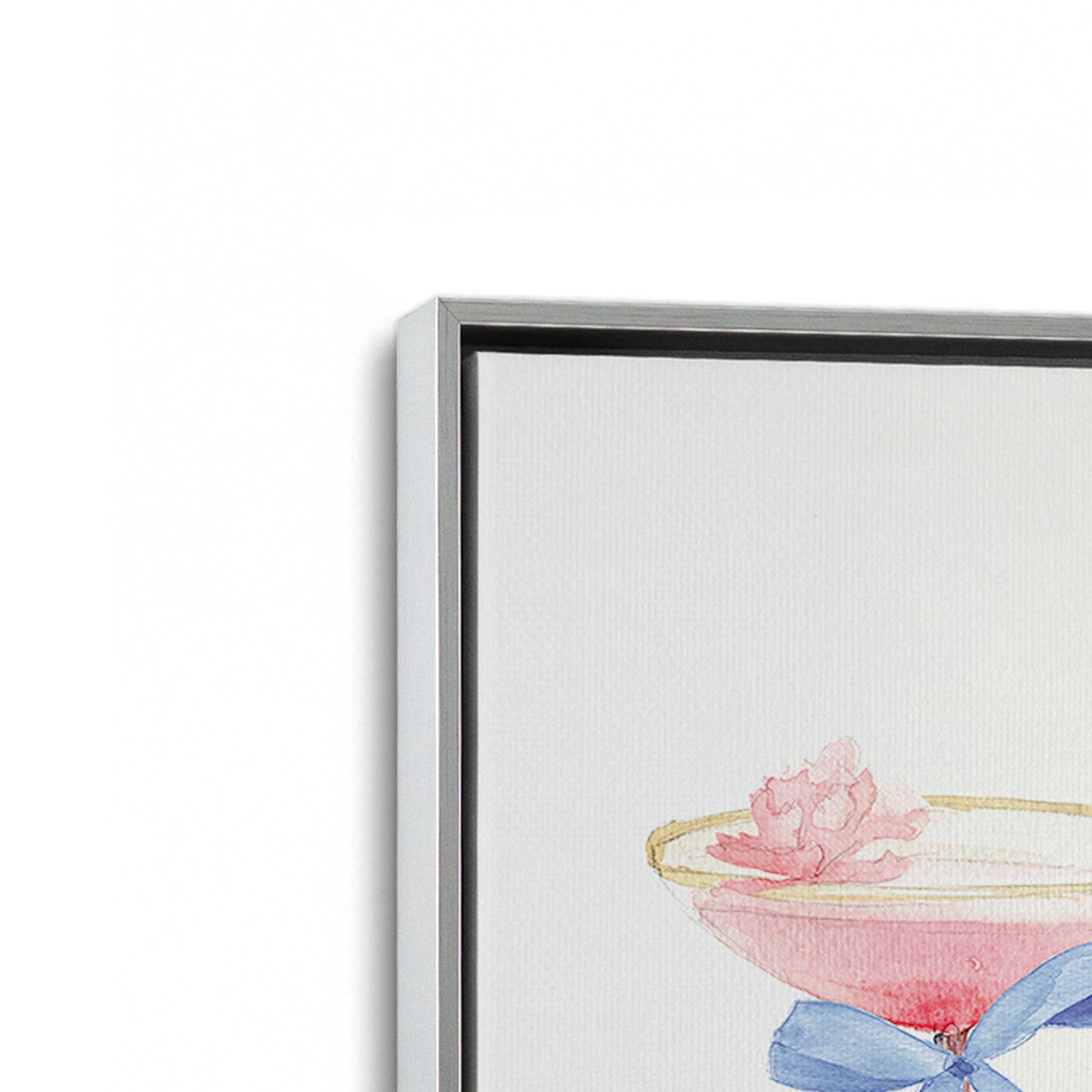 [Color:Polished Chrome], Picture of art in a Polished Chrome frame at an angle