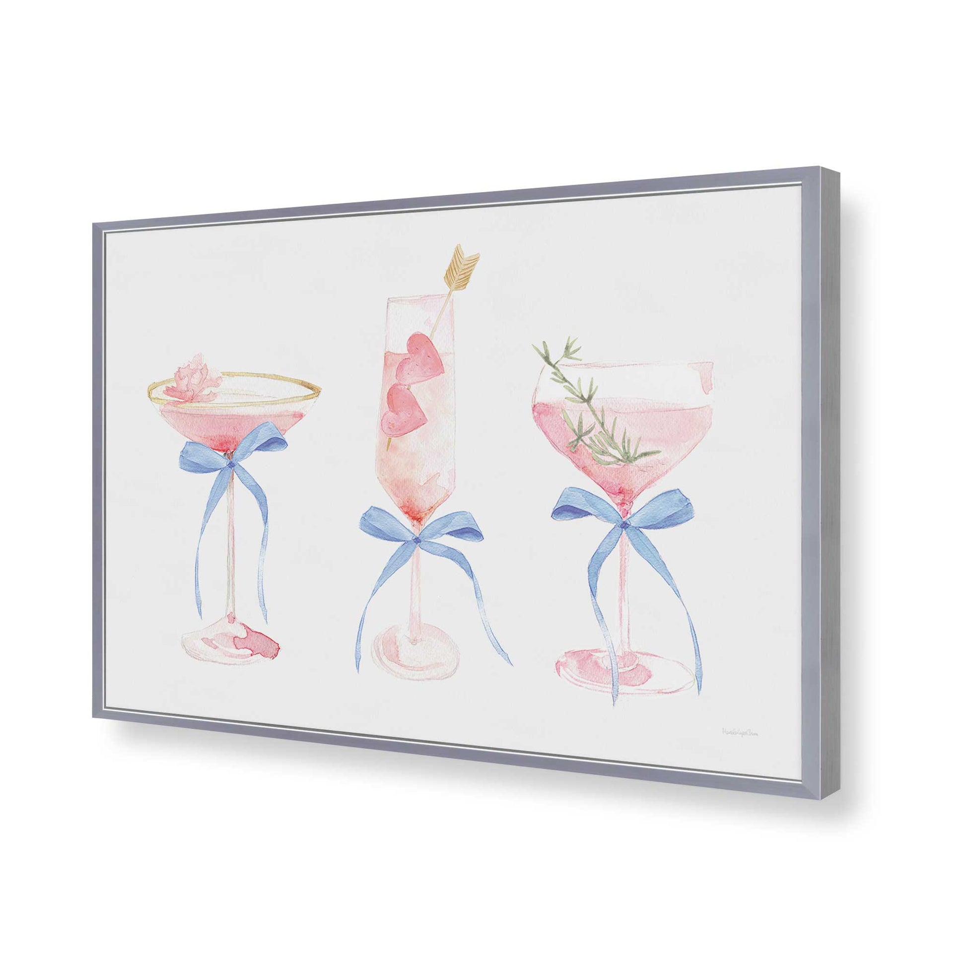 [Color:Polished Chrome], Picture of art in a Polished Chrome frame of the corner
