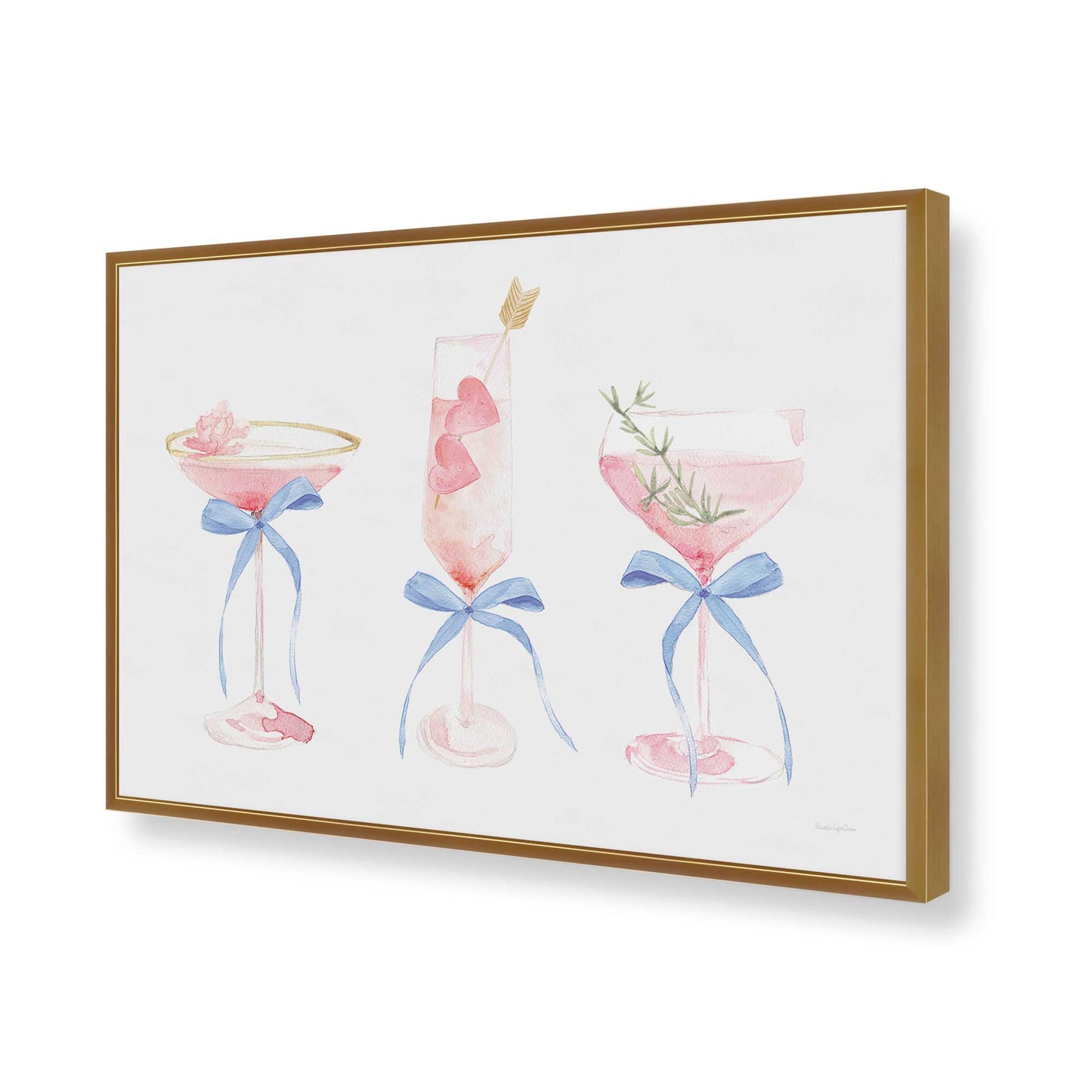[Color:Polished Gold], Picture of art in a Polished Gold frame of the corner