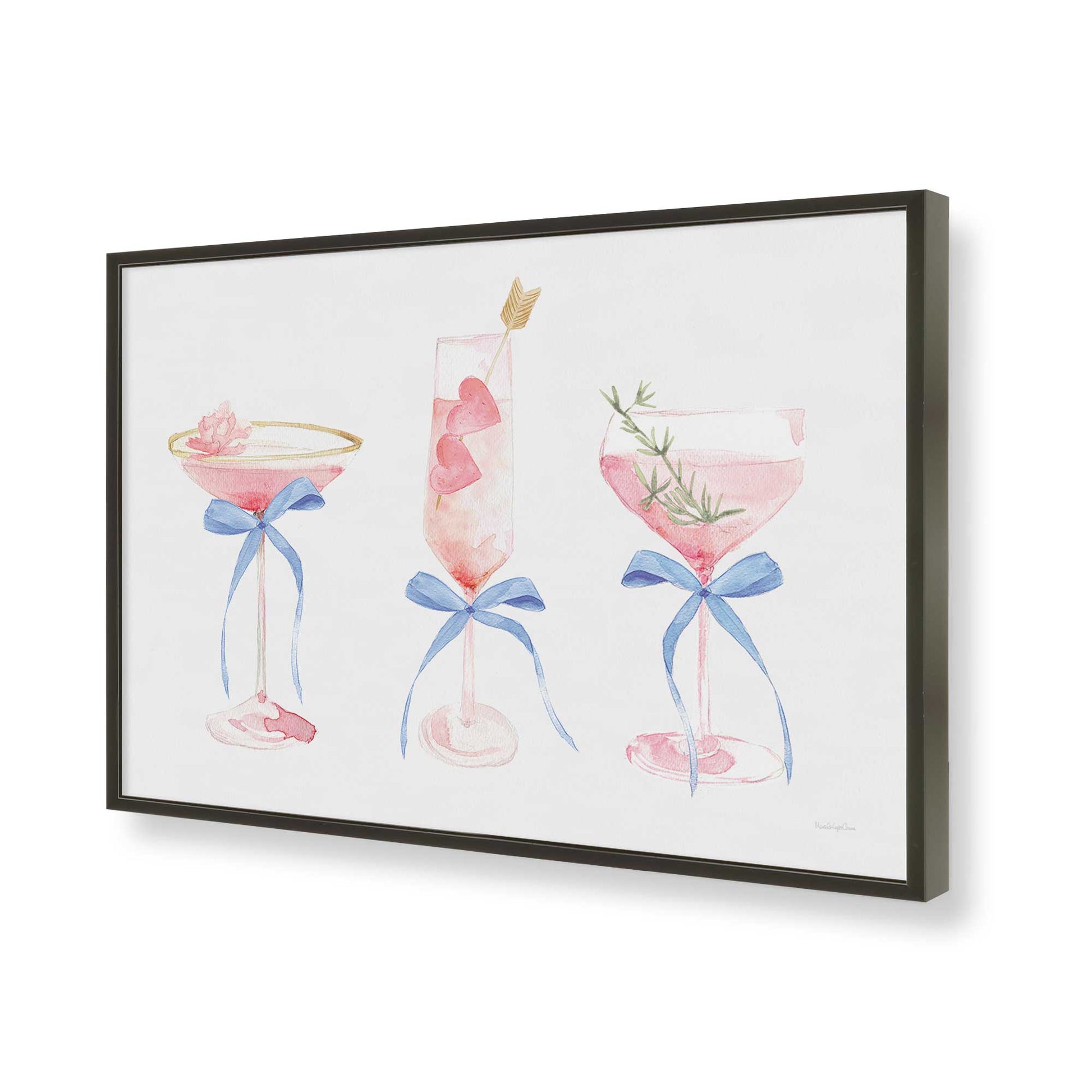 [Color:Satin Black], Picture of art in a Satin Black frame of the corner