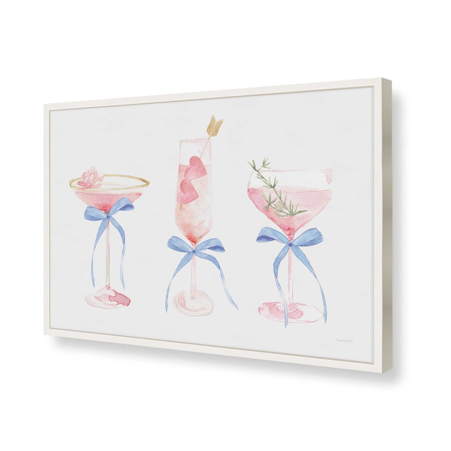 [Color:Opaque White], Picture of art in a Opaque White frame of the corner