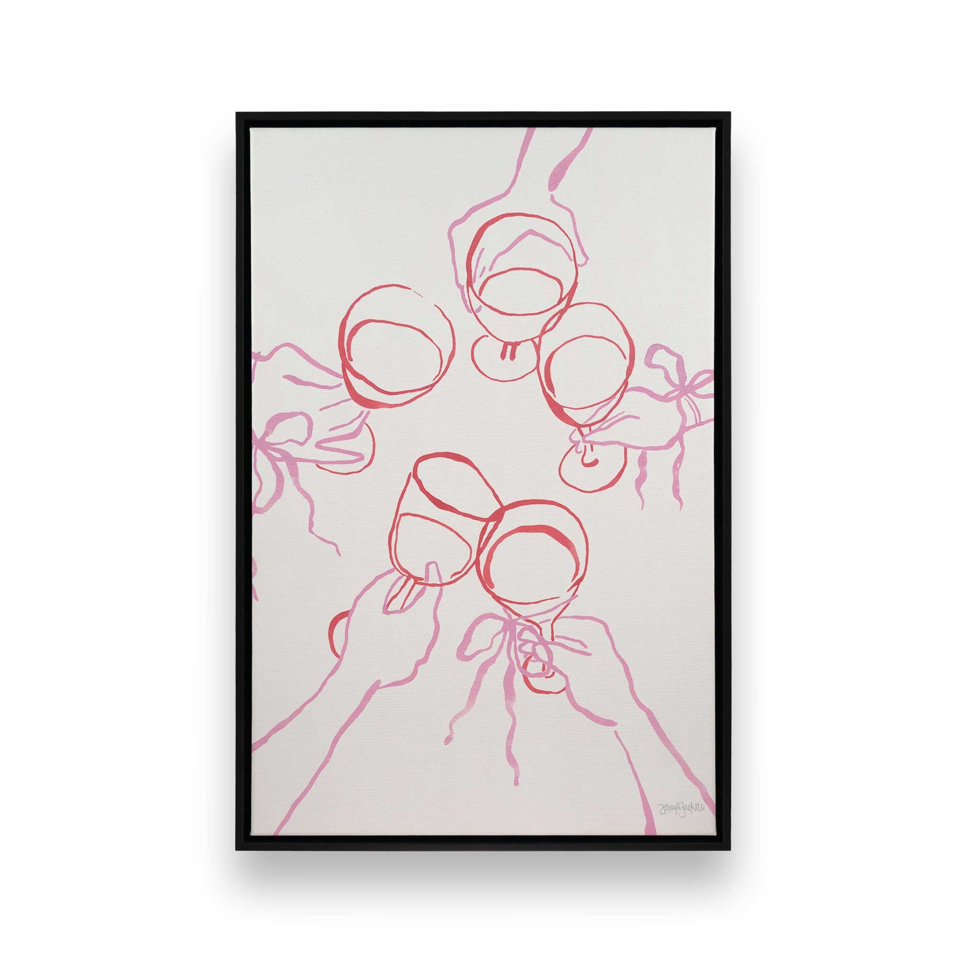 [Color:Satin Black], Picture of art in a Satin Black frame